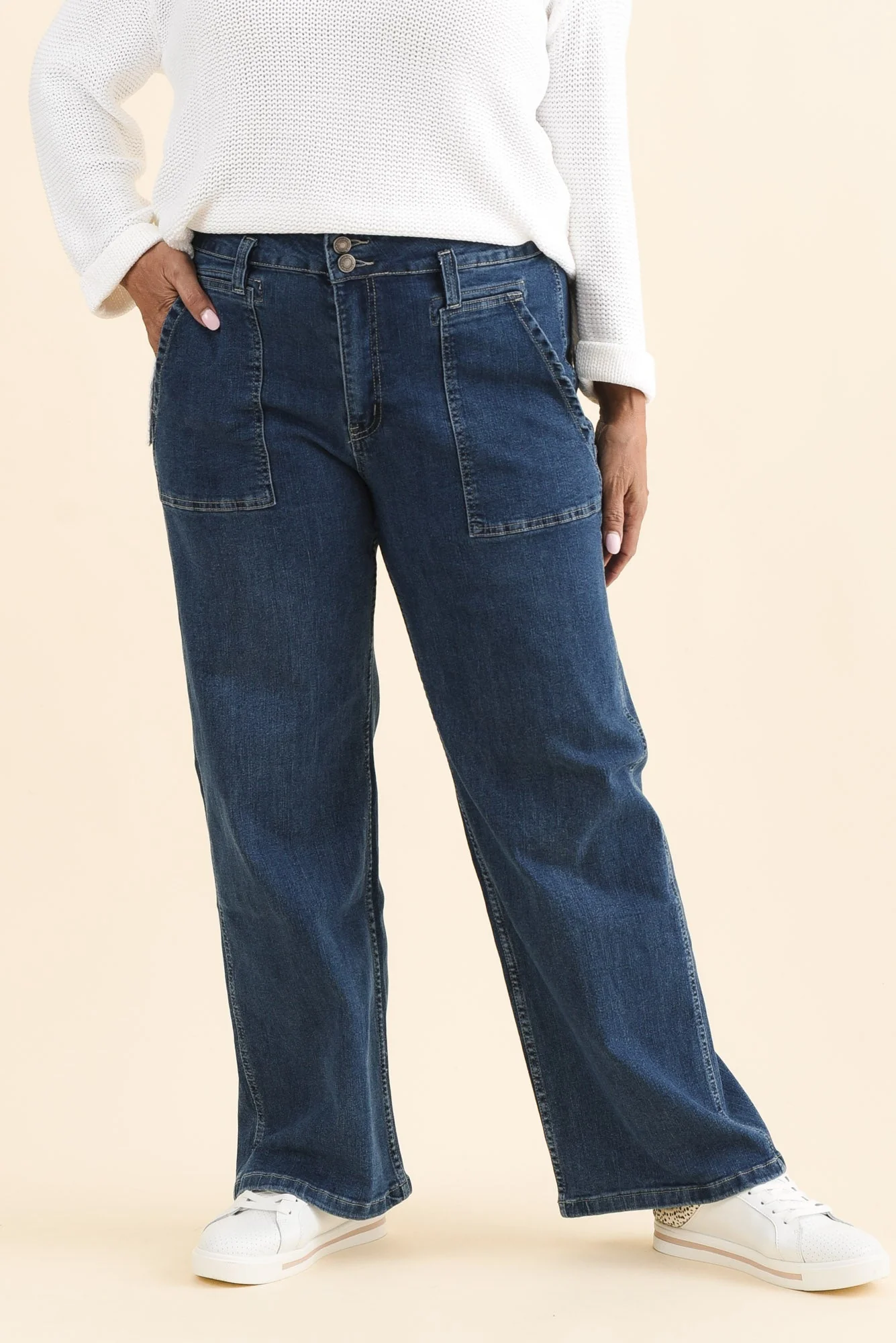 Orwell Mid Blue Straight Leg Jeans - Image 7