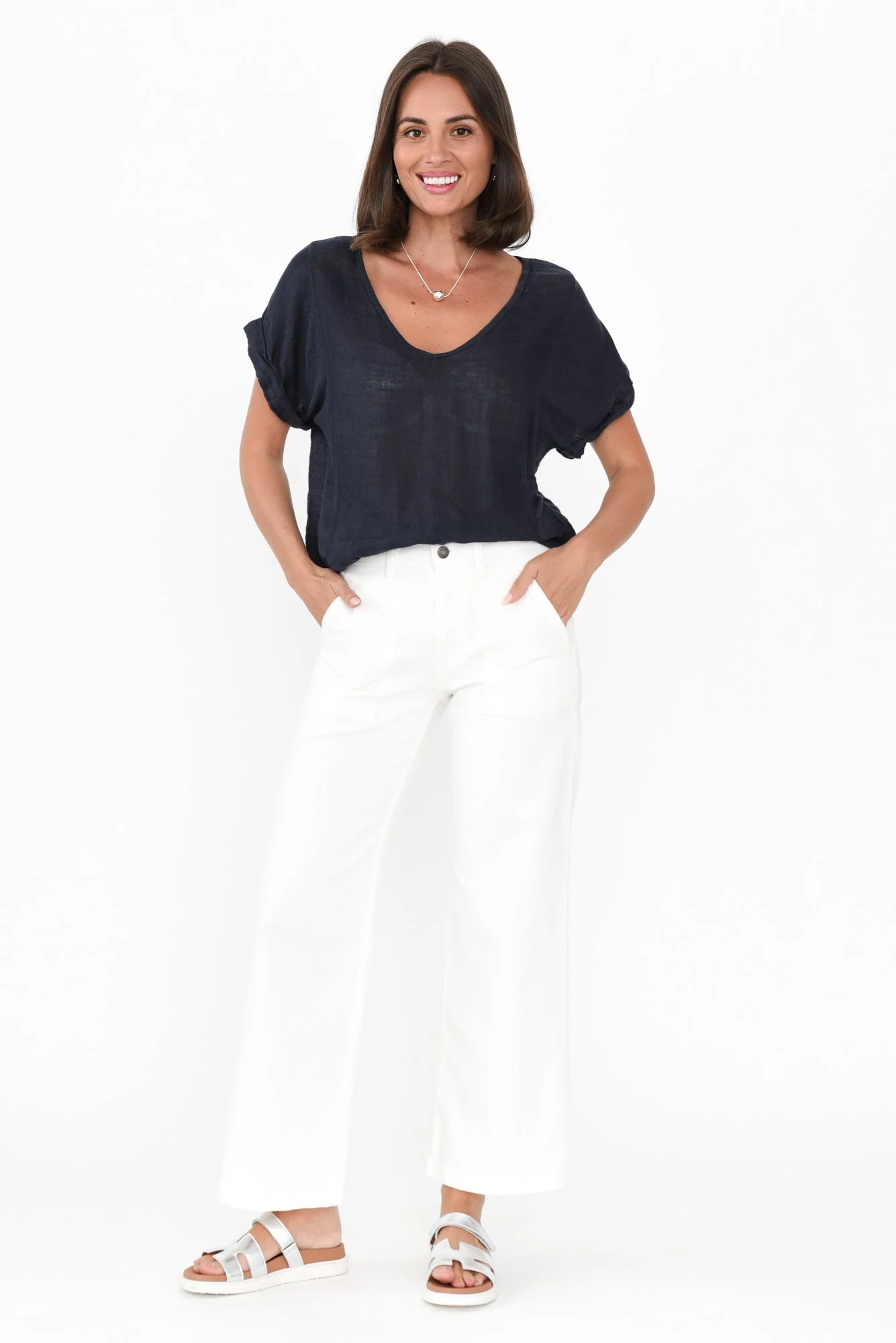 Orwell White Straight Leg Jeans - Image 8