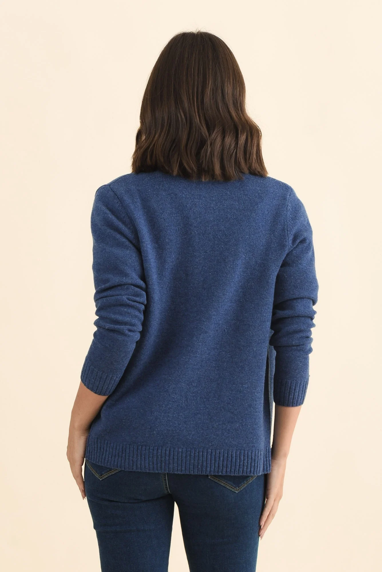 Pacey Blue Wool Zip Jacket - Image 4