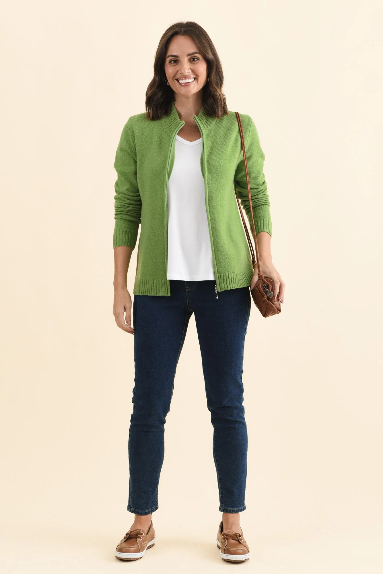 Pacey Green Wool Zip Jacket - Image 2