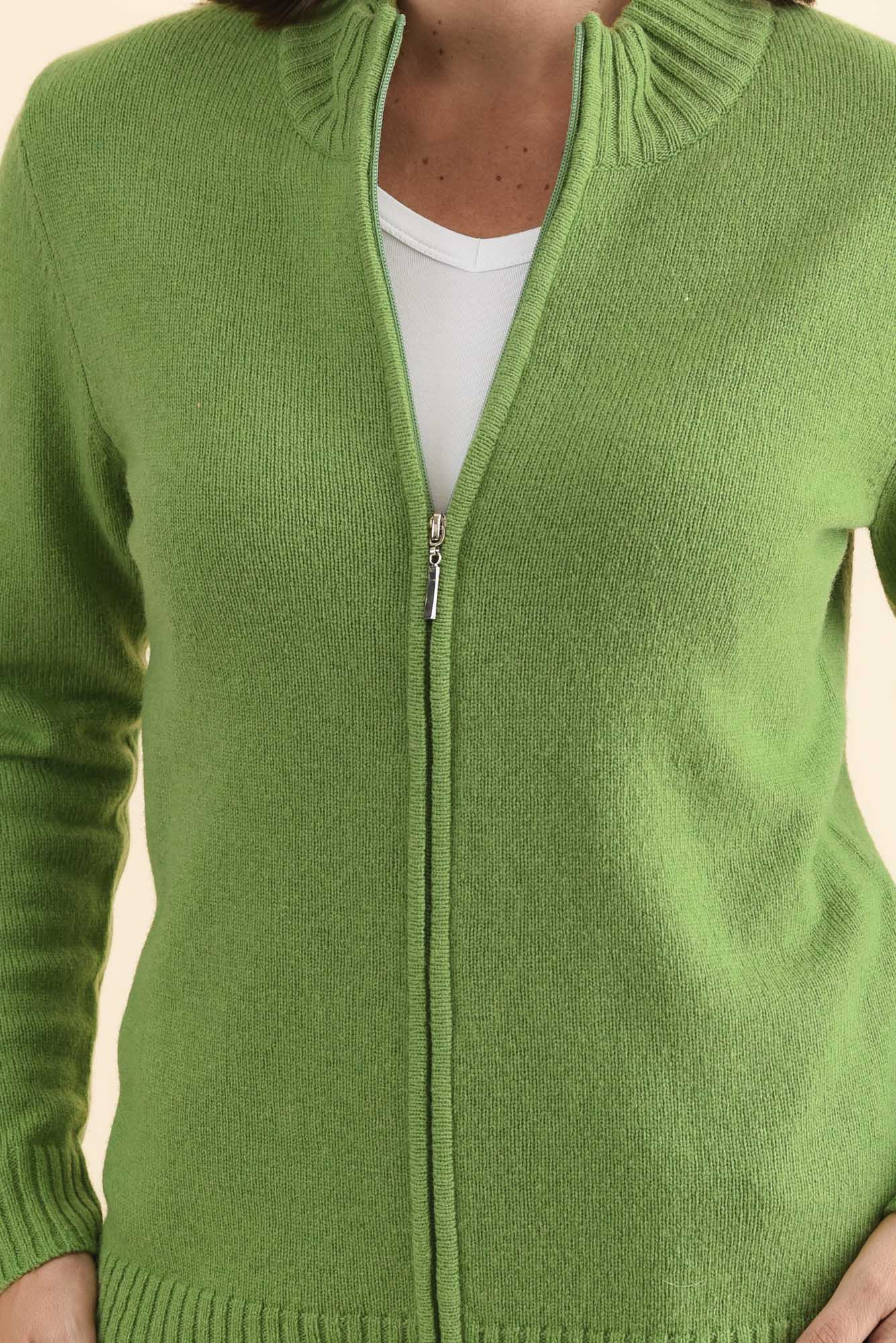 Pacey Green Wool Zip Jacket - Image 5