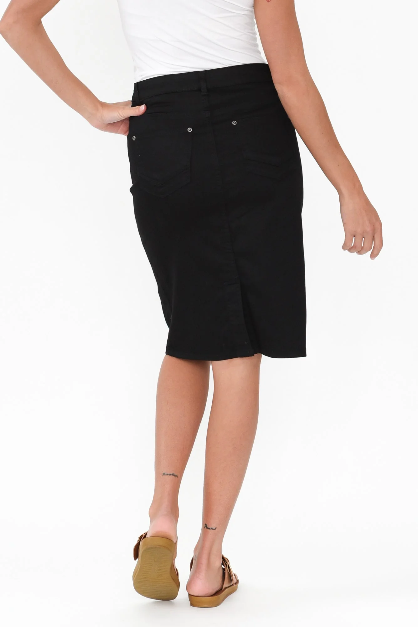 Palin Black Zip Front Skirt - Image 4