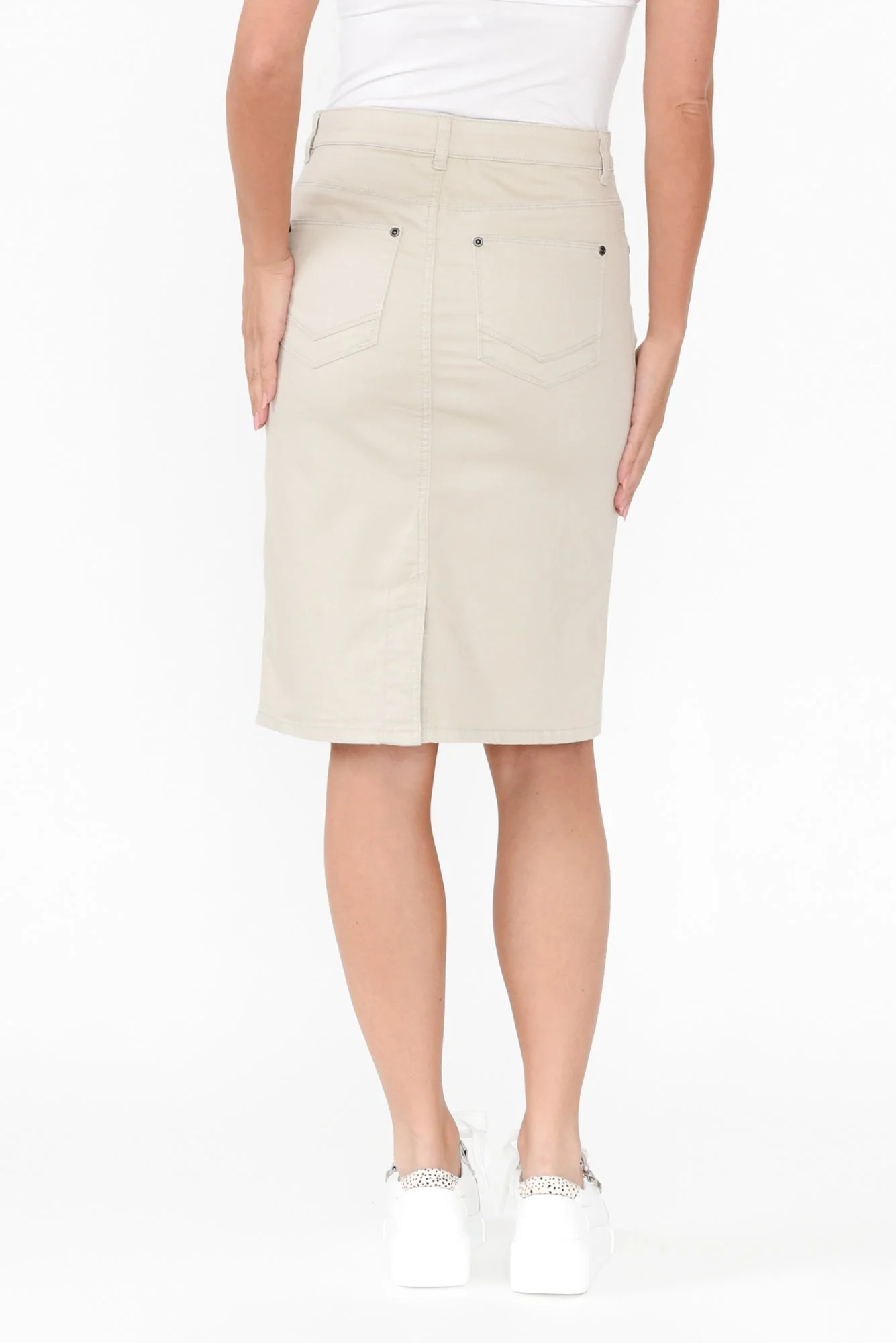 Palin Natural Zip Front Skirt - Image 5