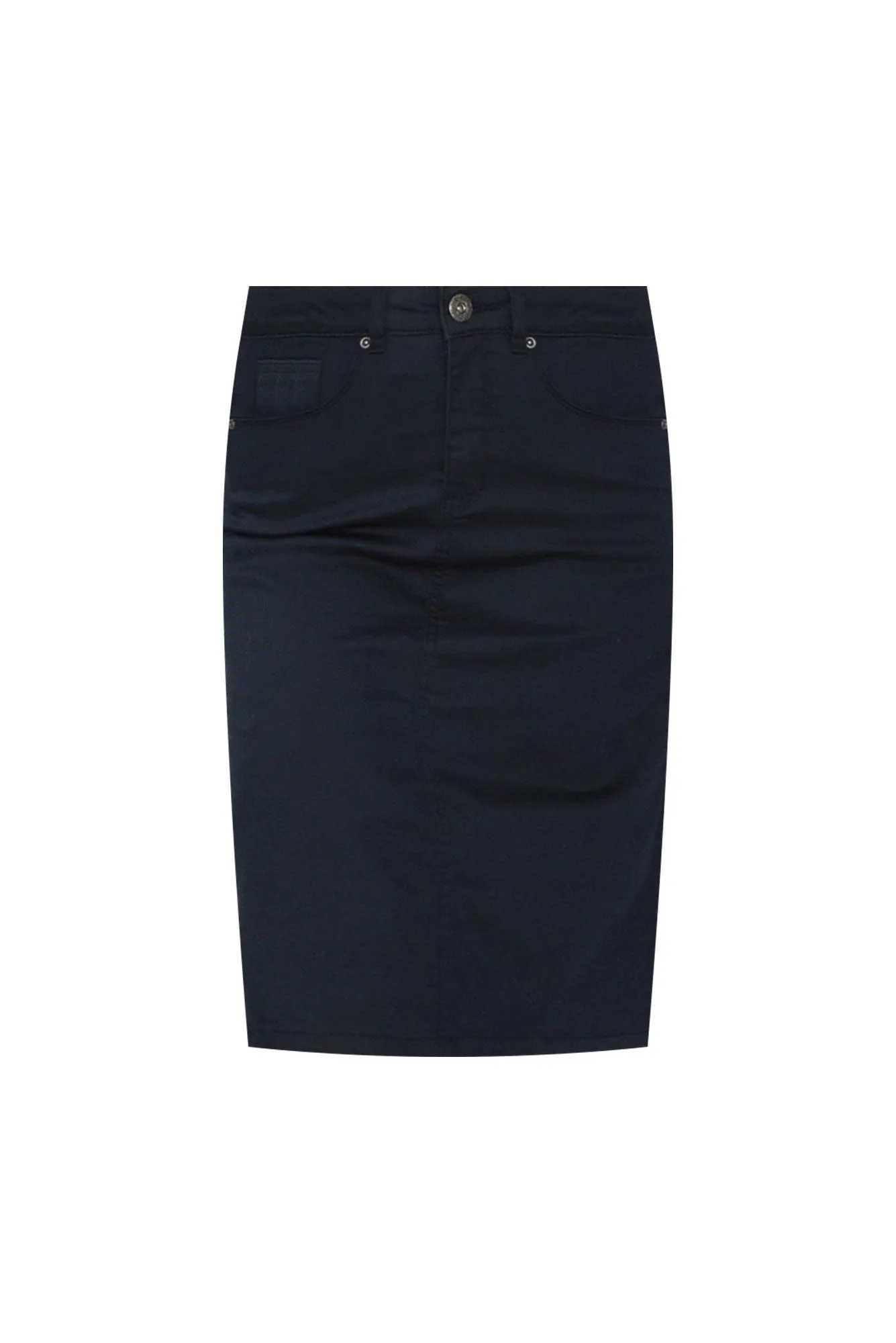 Palin Navy Zip Front Skirt - Image 2