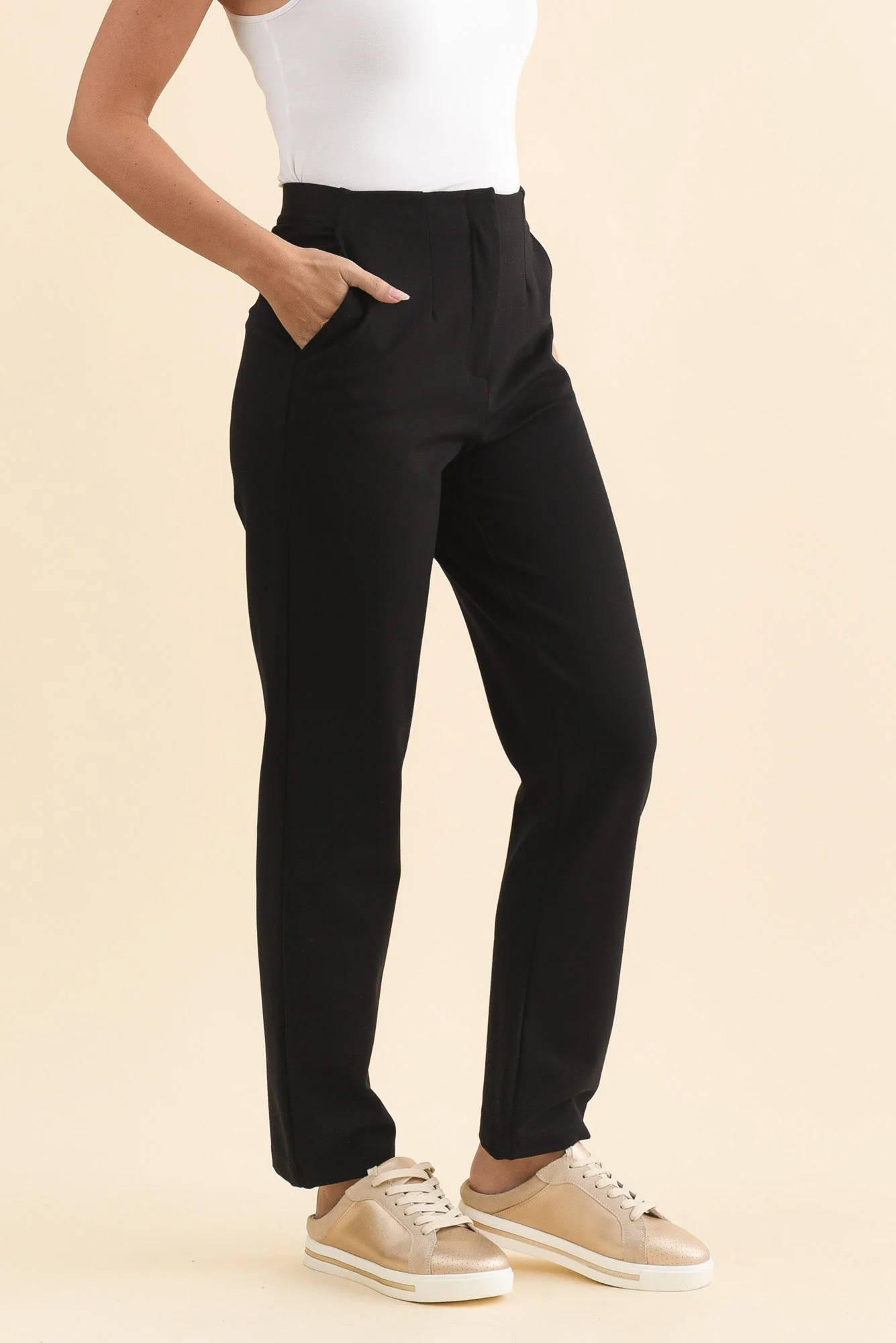 Paloma Black Straight Leg Pants - Image 3