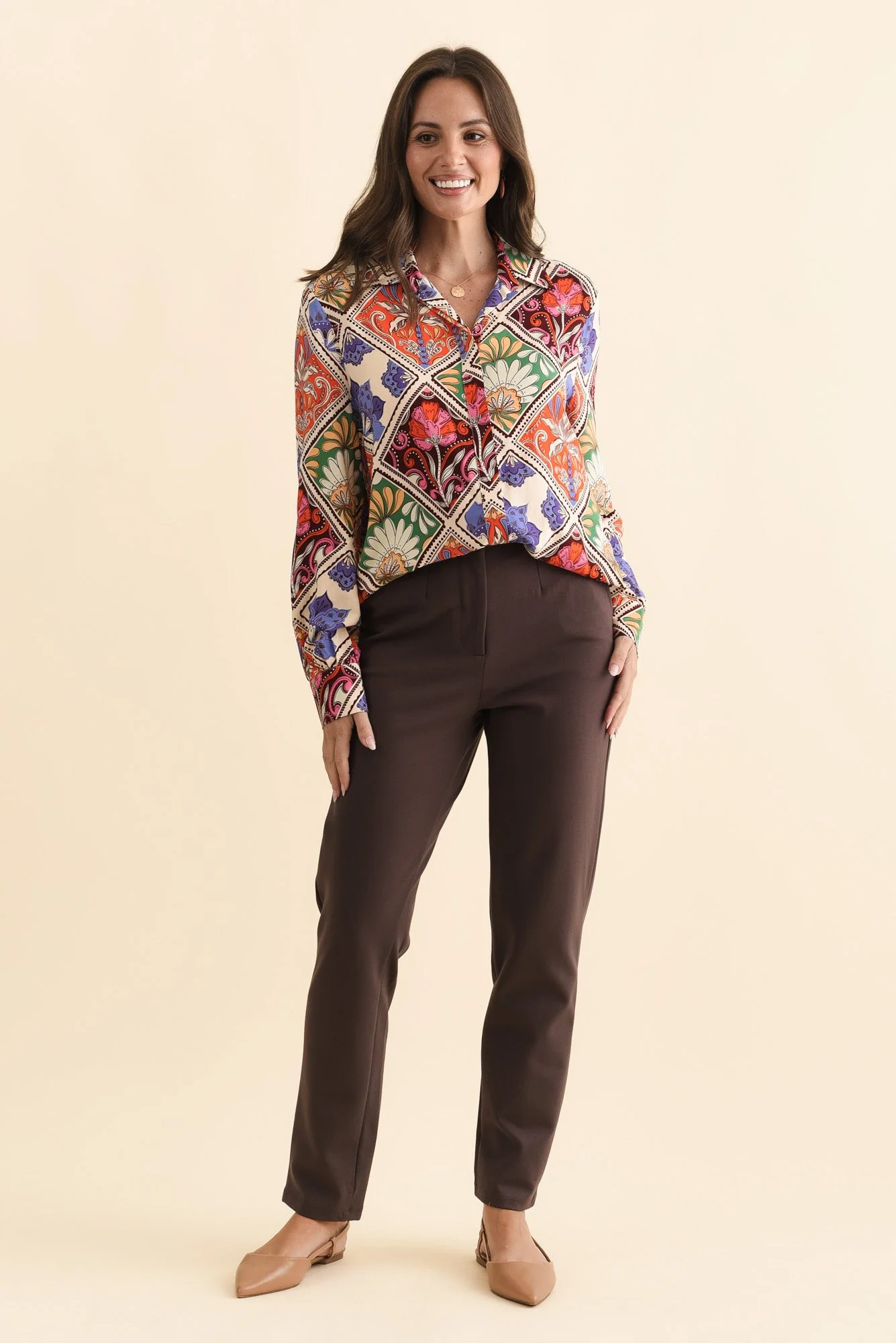 Paloma Chocolate Straight Leg Pants - Image 2