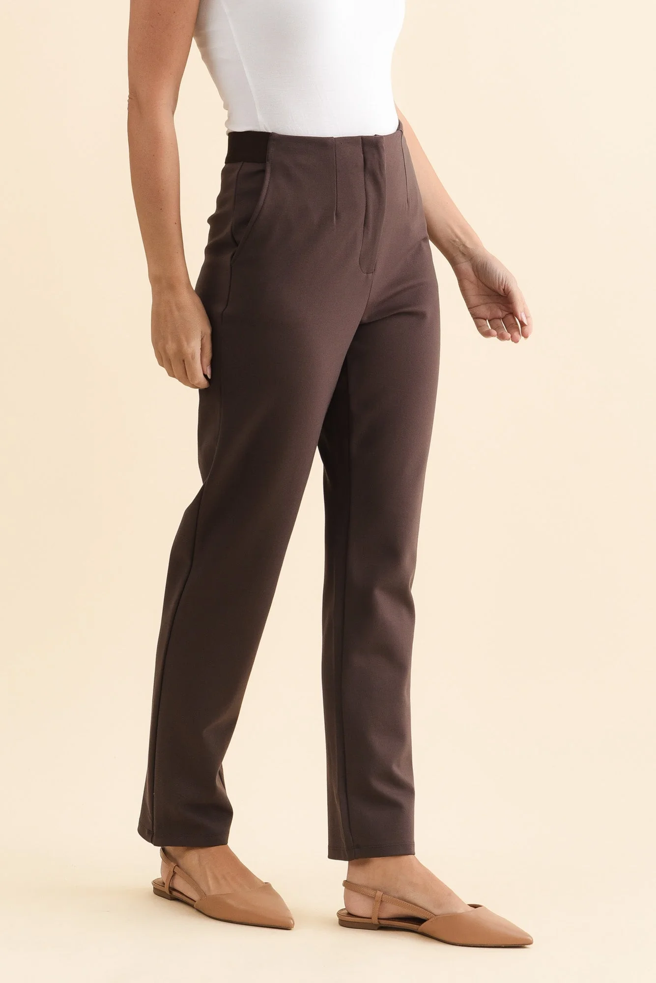 Paloma Chocolate Straight Leg Pants - Image 3