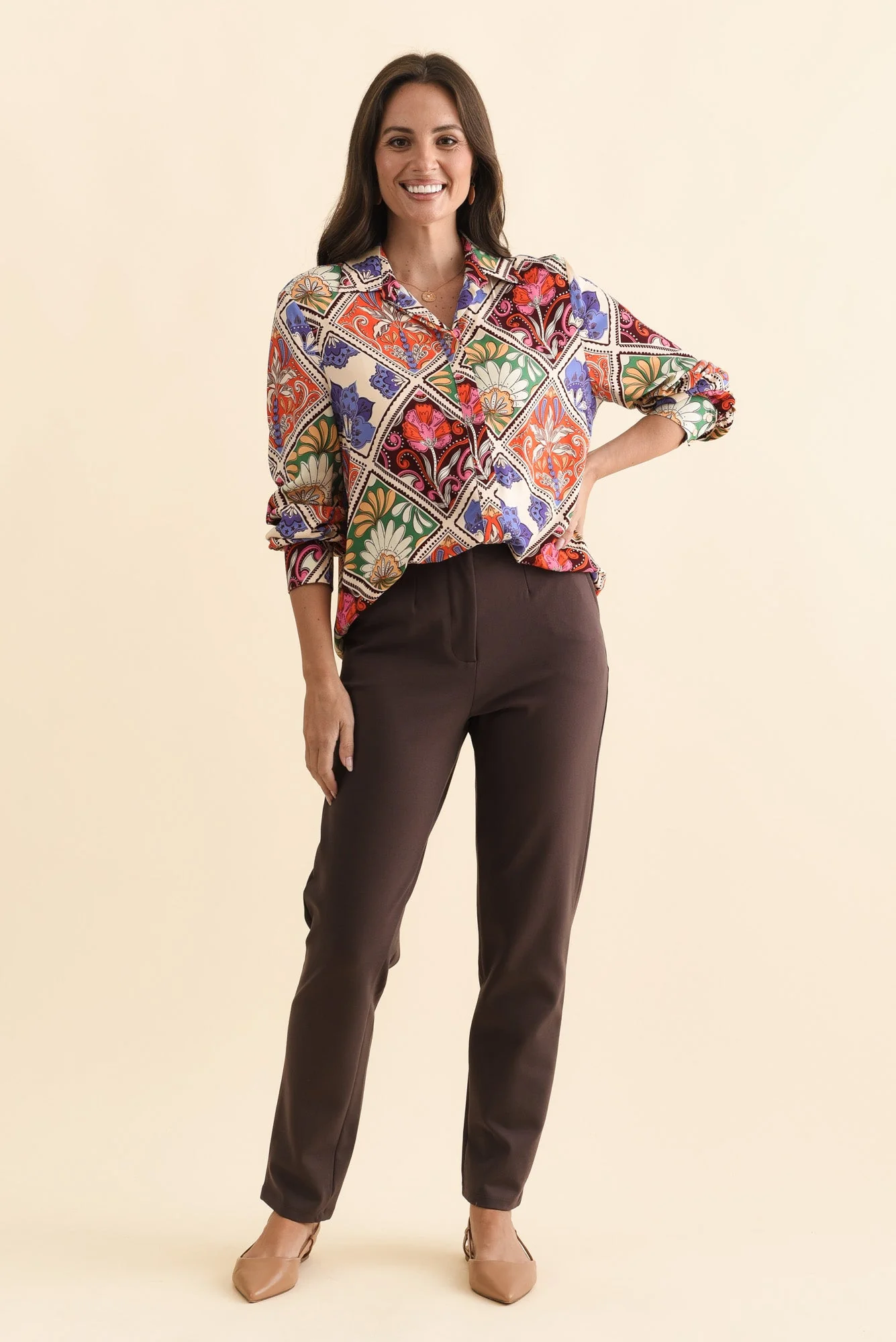 Paloma Chocolate Straight Leg Pants - Image 6