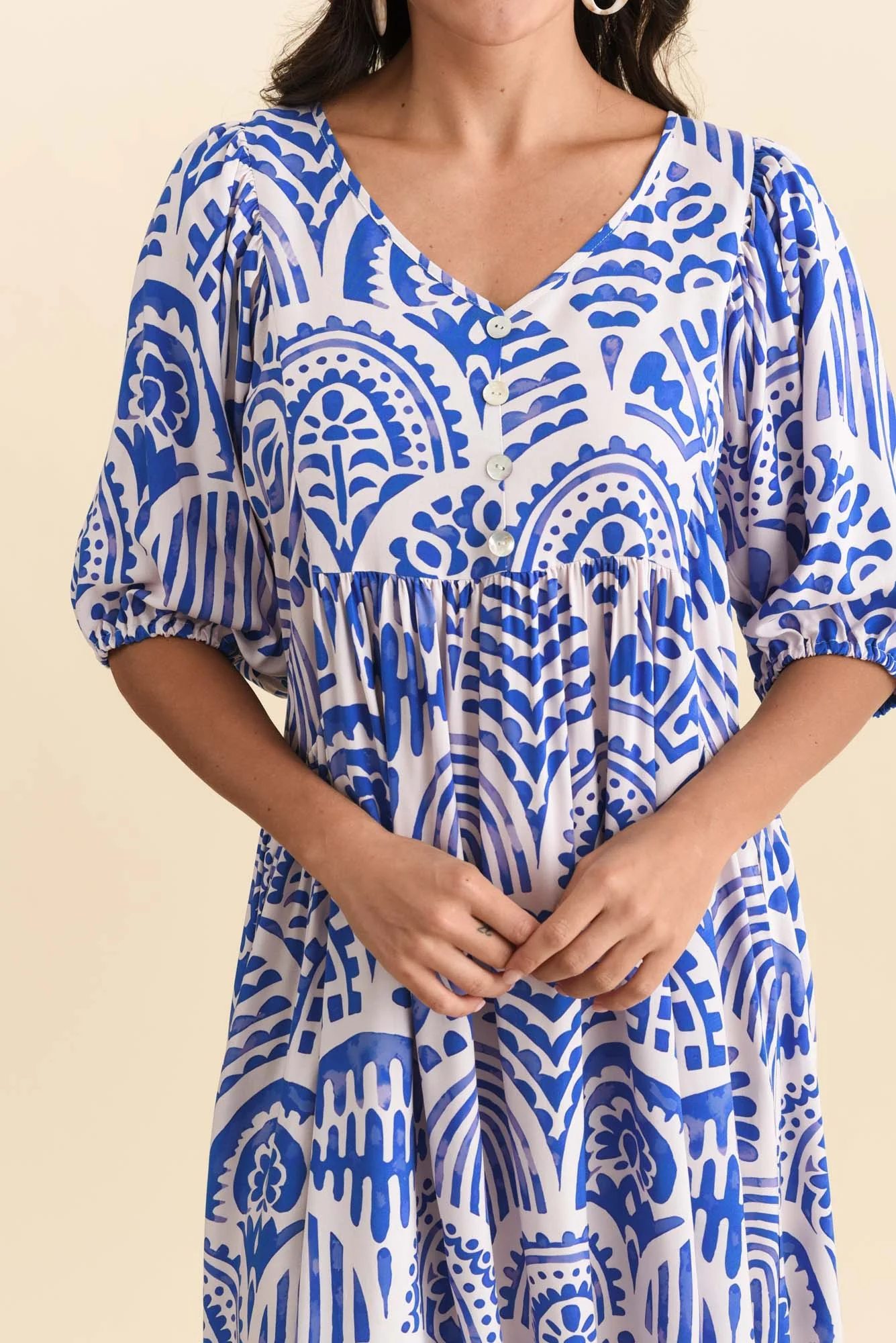 Pansy Blue Abstract Pocket Dress - Image 5