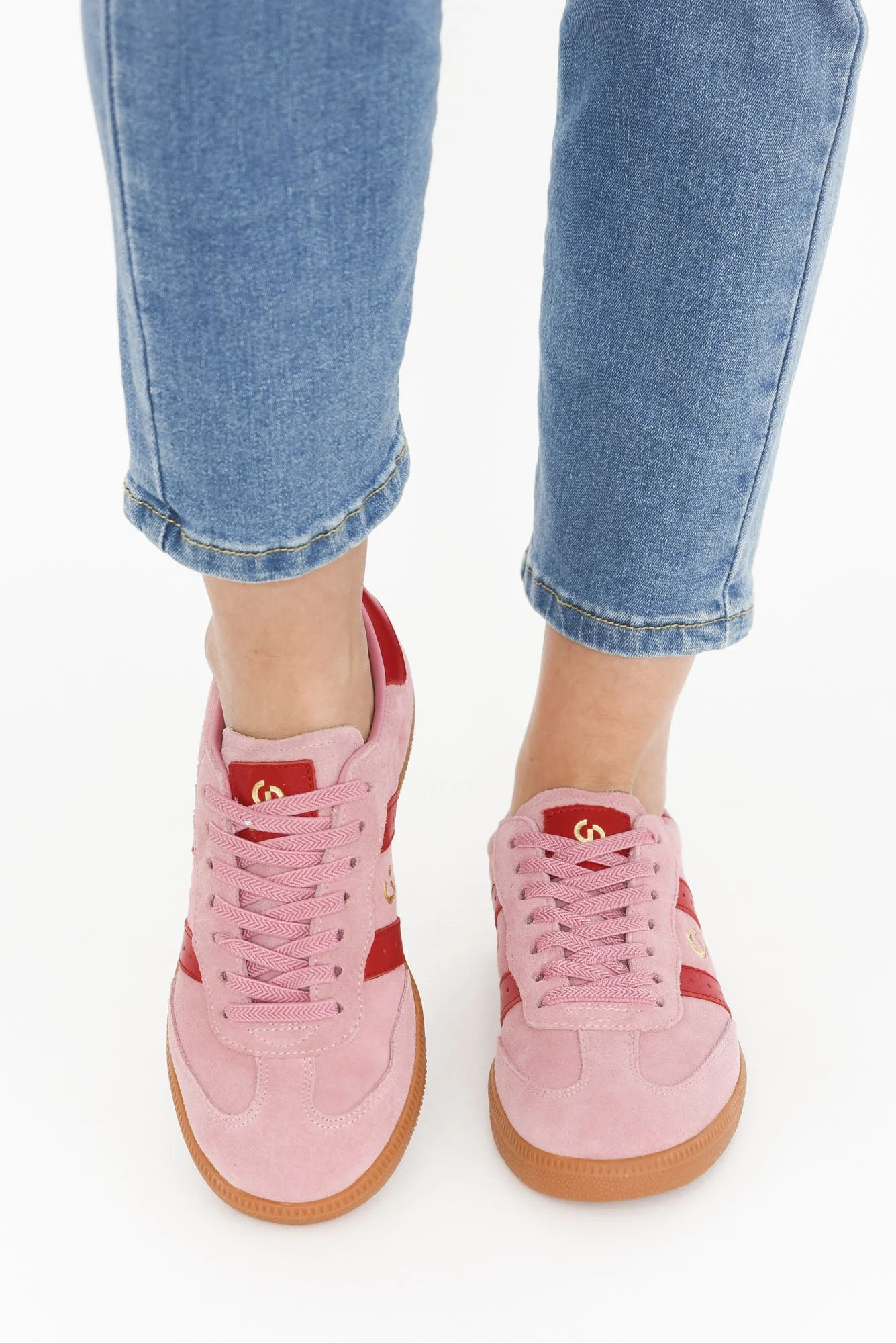 Parallel Pink Contrast Suede Sneaker - Image 5