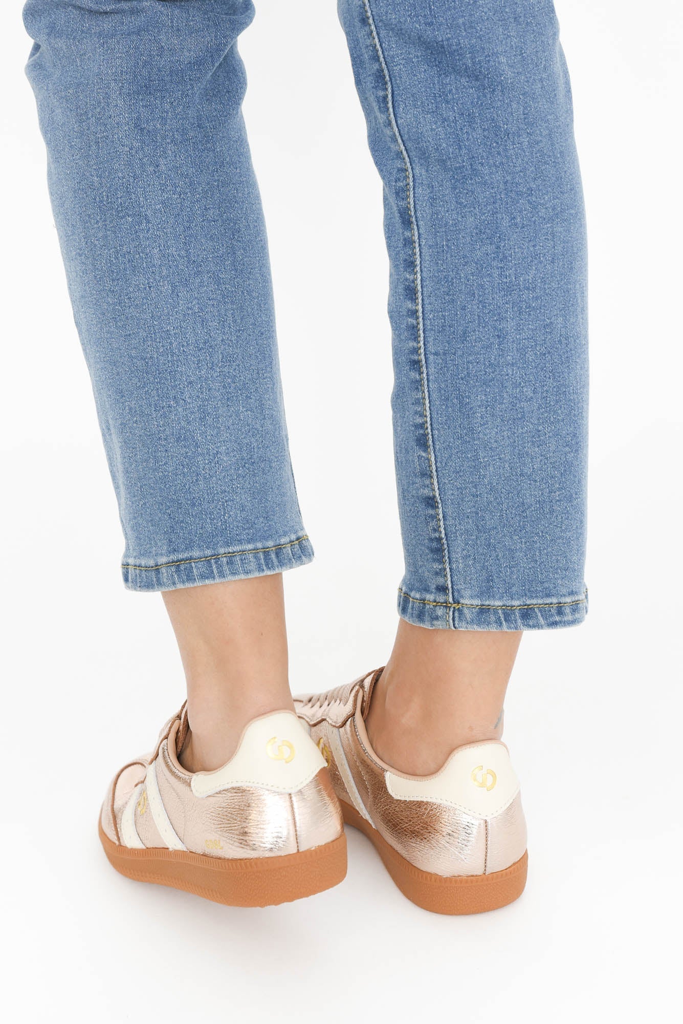 Parallel Rose Gold Contrast Leather Sneaker - Image 10