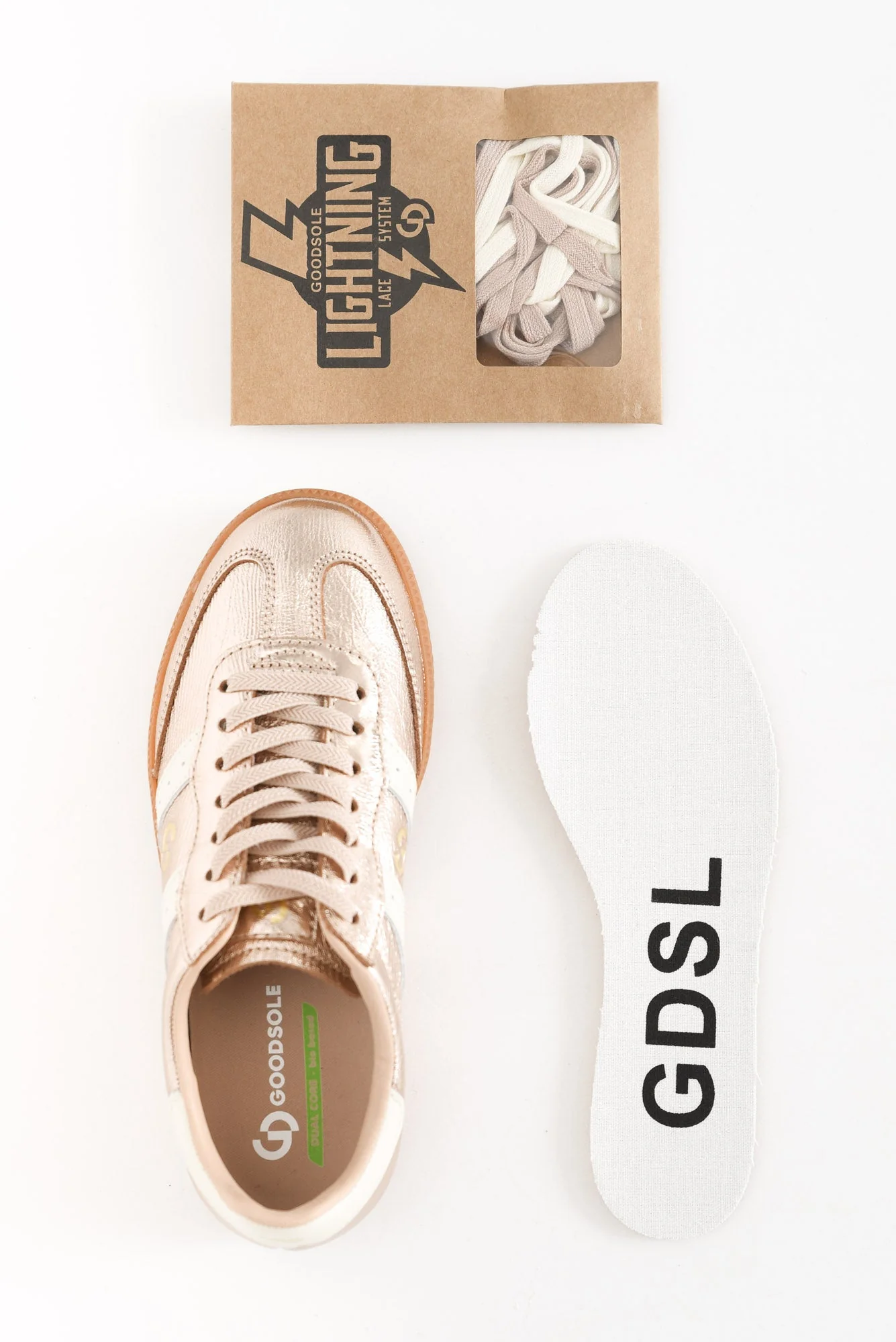 Parallel Rose Gold Contrast Leather Sneaker - Image 6