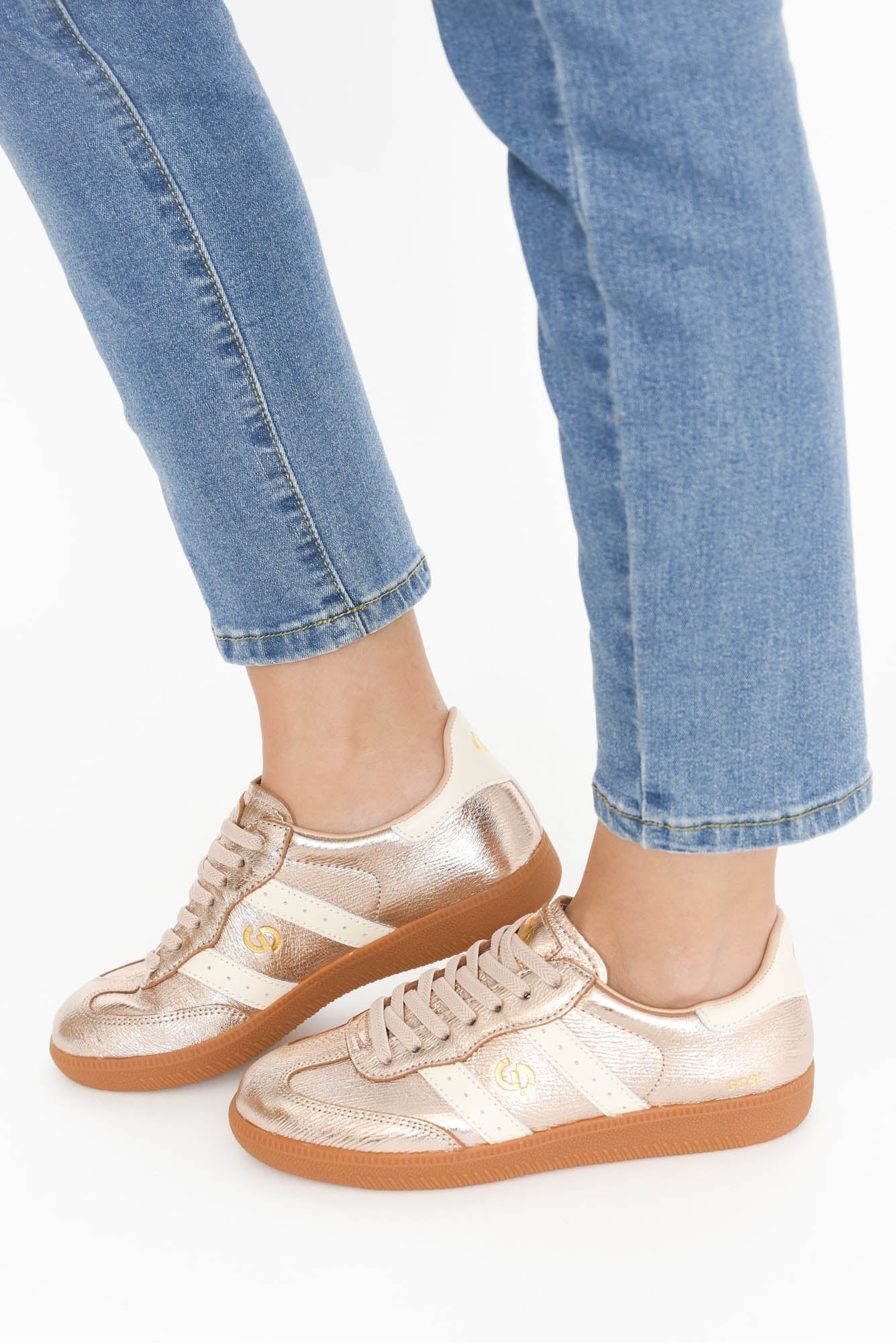 Parallel Rose Gold Contrast Leather Sneaker - Image 7