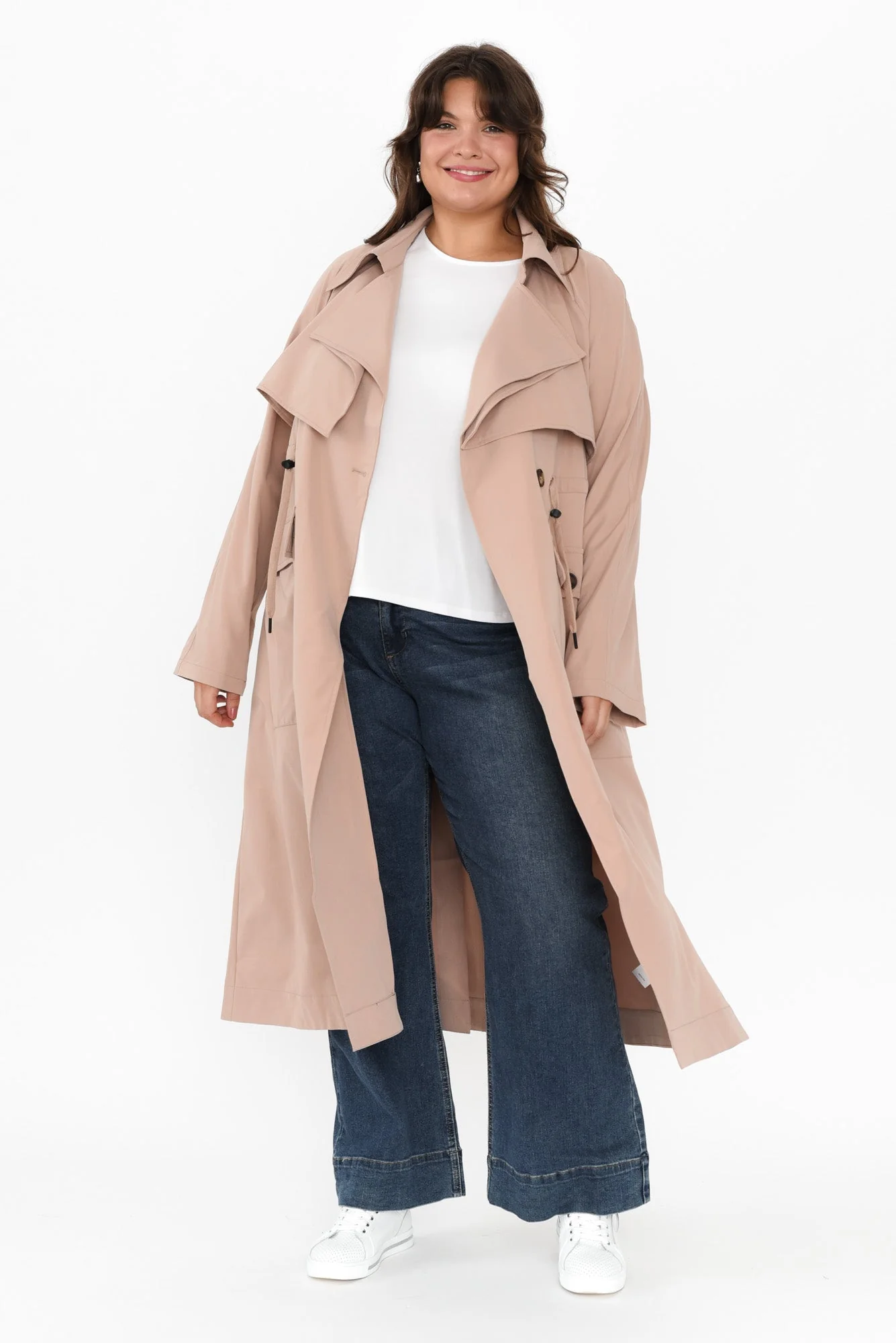 Parker Beige Tie Coat - Image 11