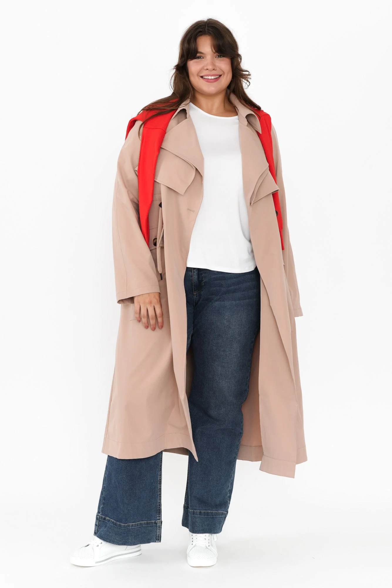 Parker Beige Tie Coat - Image 8