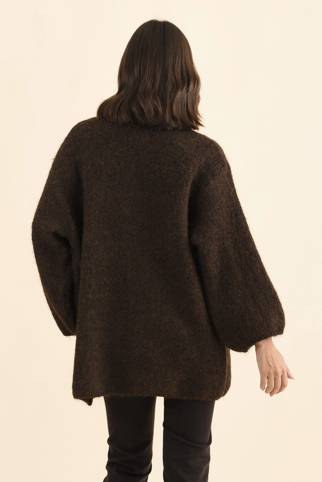 Pearson Chocolate Knit Cardigan - Image 4