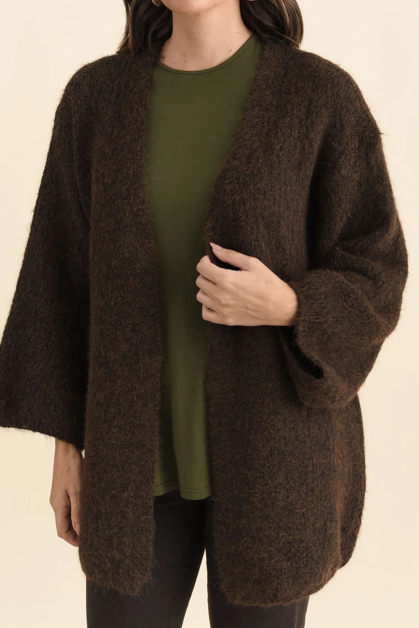 Pearson Chocolate Knit Cardigan - Image 5