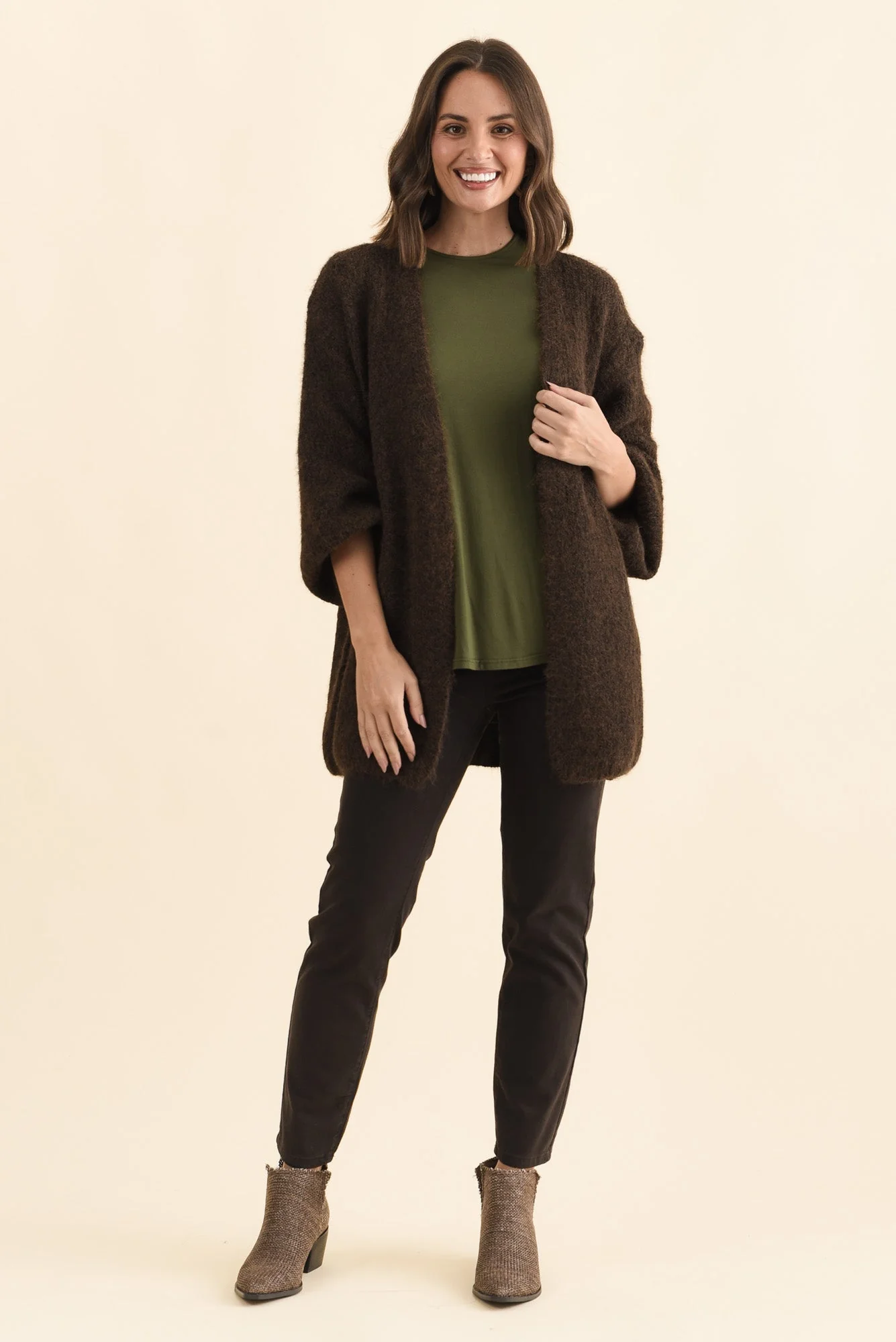 Pearson Chocolate Knit Cardigan - Image 6