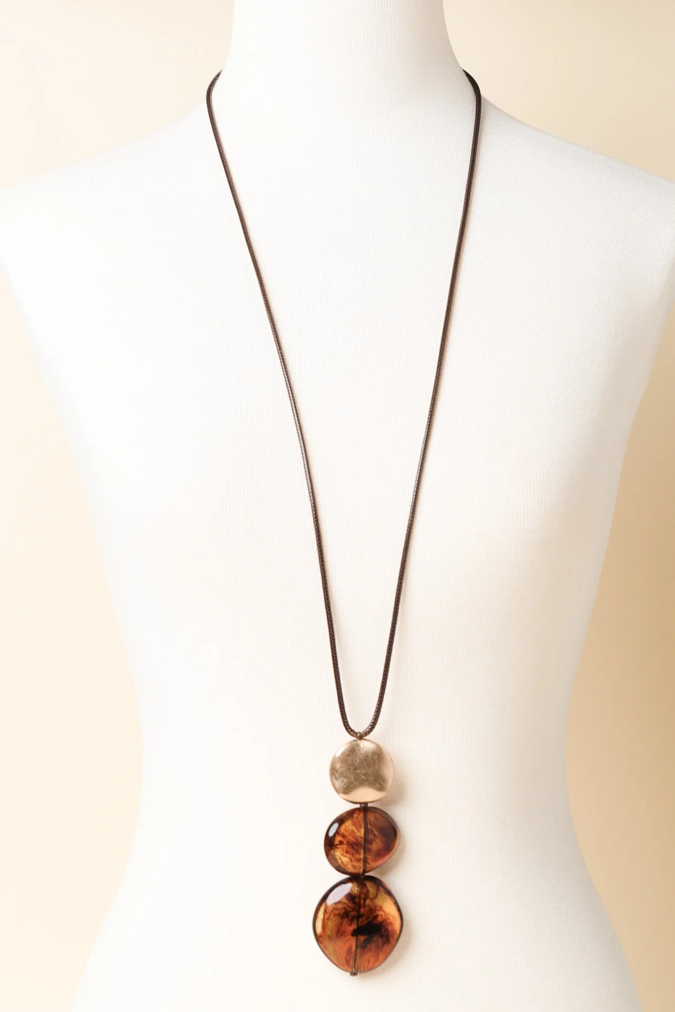 Pelia Amber Tiered Necklace - Image 2