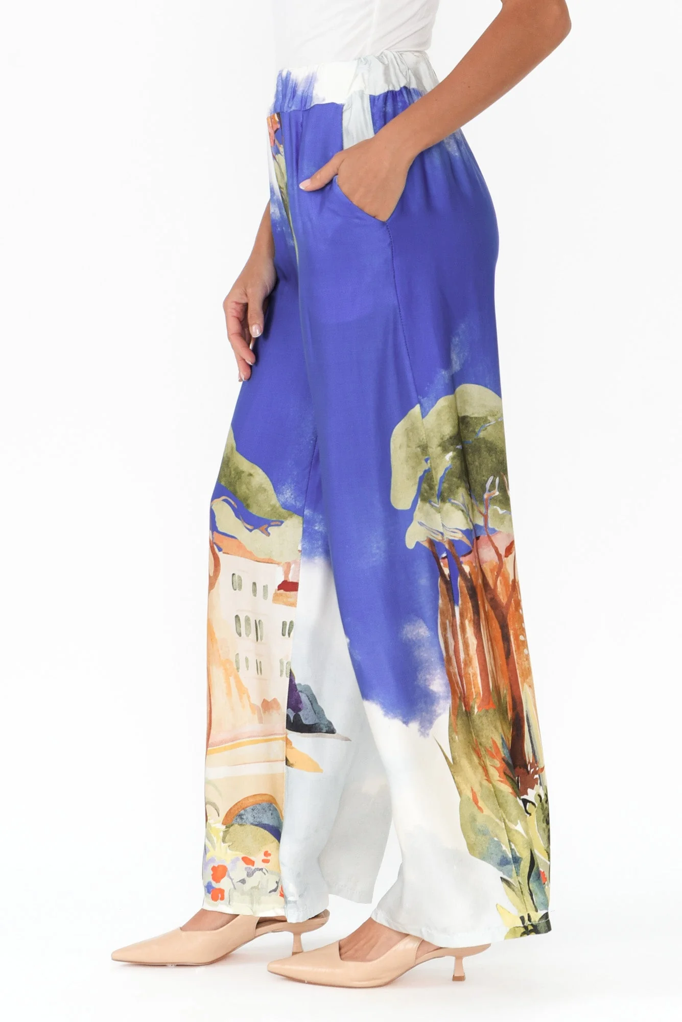 Persephone Cobalt Vista Wide Leg Pants - Image 3