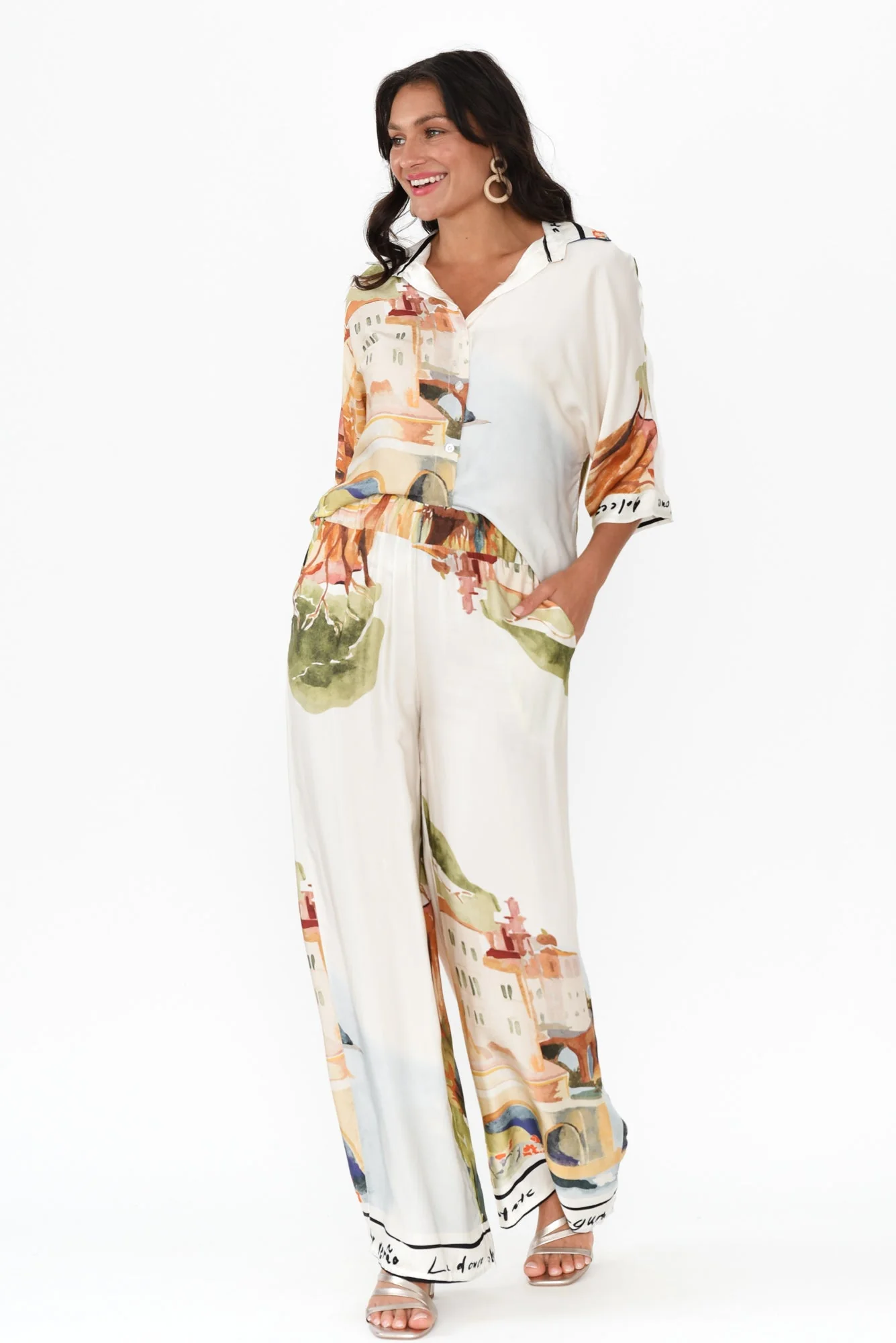Persephone Natural Vista Wide Leg Pants - Image 6