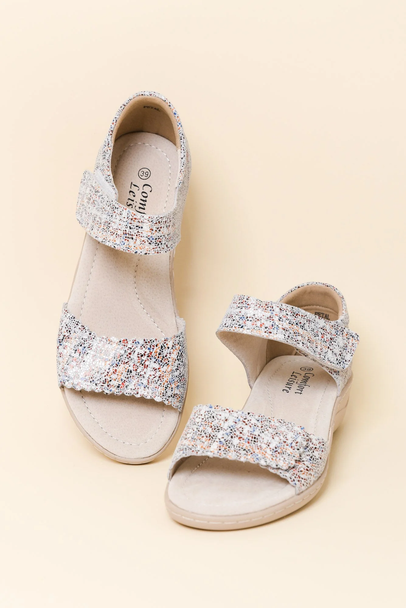 Petal Multi Leather Velcro Sandal - Image 3