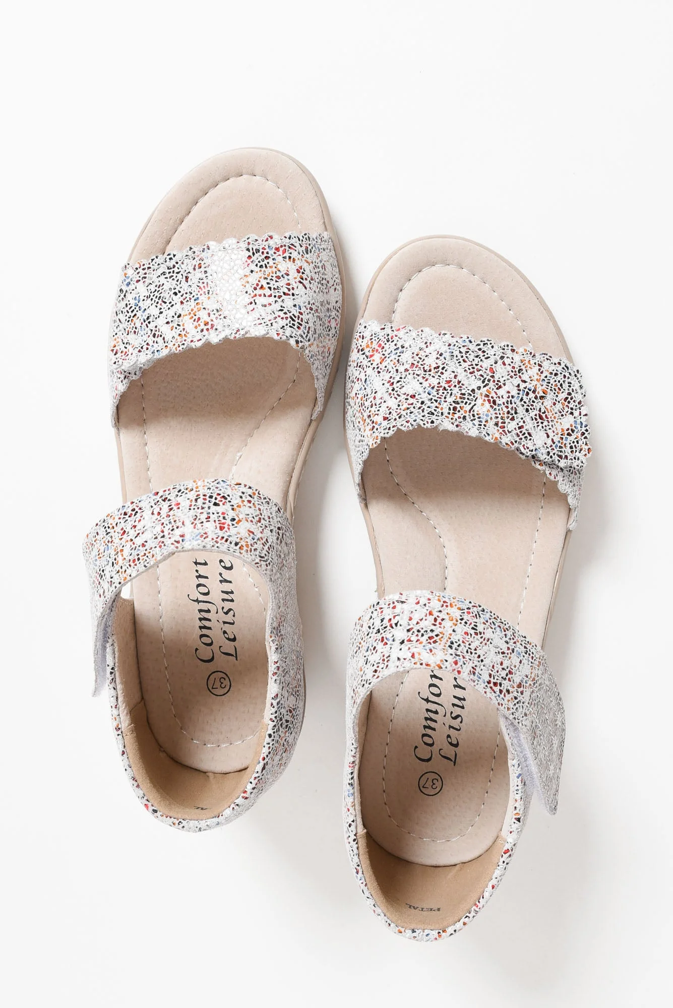 Petal Multi Leather Velcro Sandal - Image 5