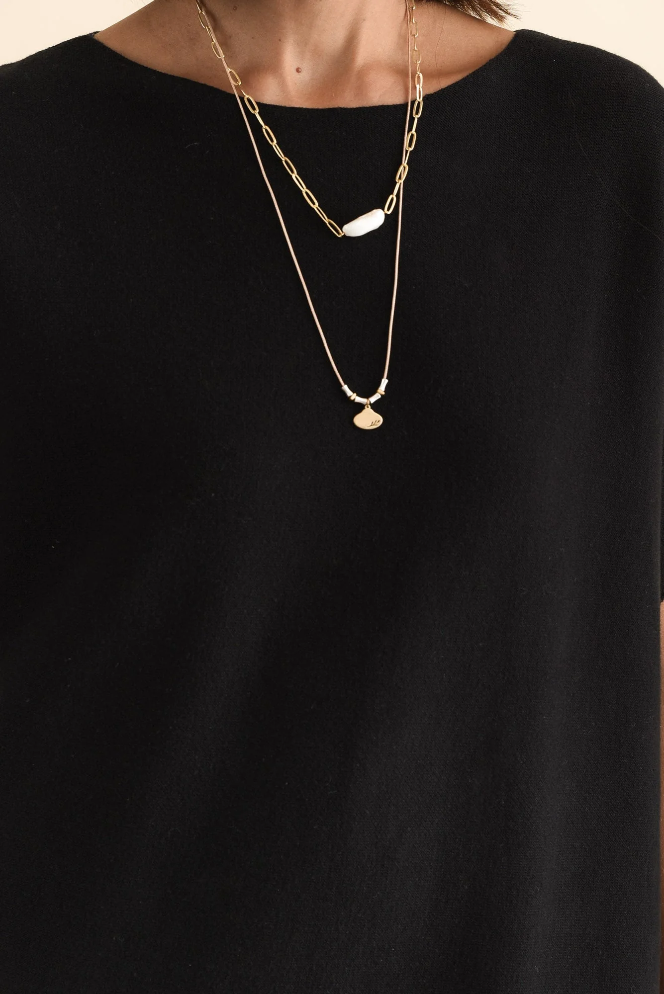 Petra Black Cotton Blend Knit Top - Image 5