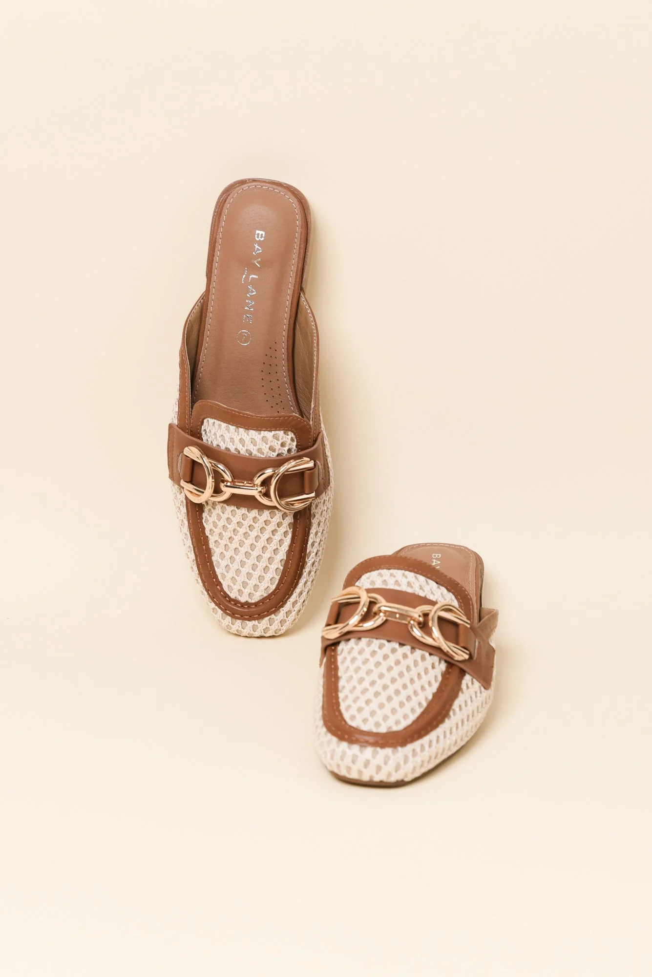 Pimms Tan Leather Buckle Mule - Image 2