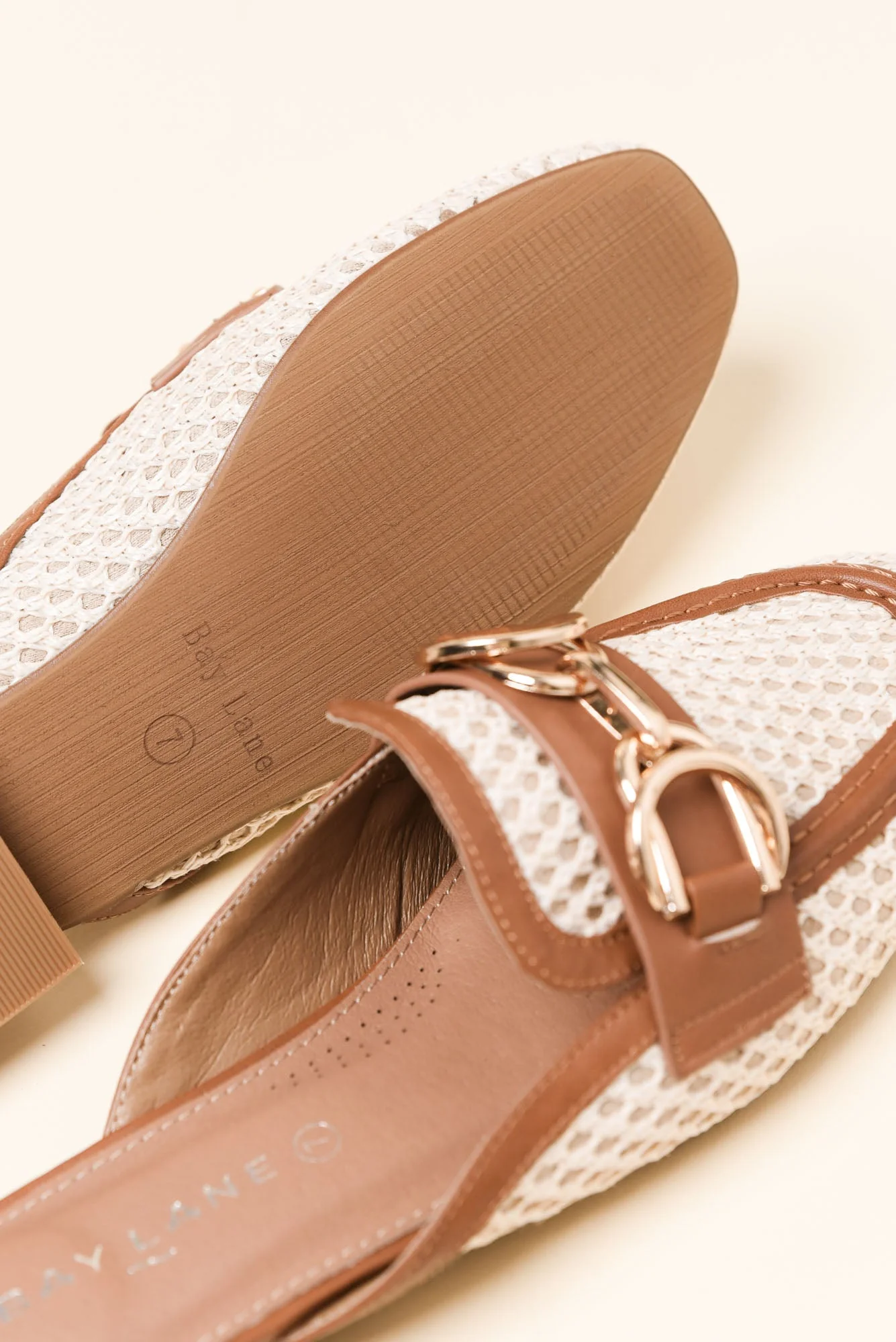 Pimms Tan Leather Buckle Mule - Image 3