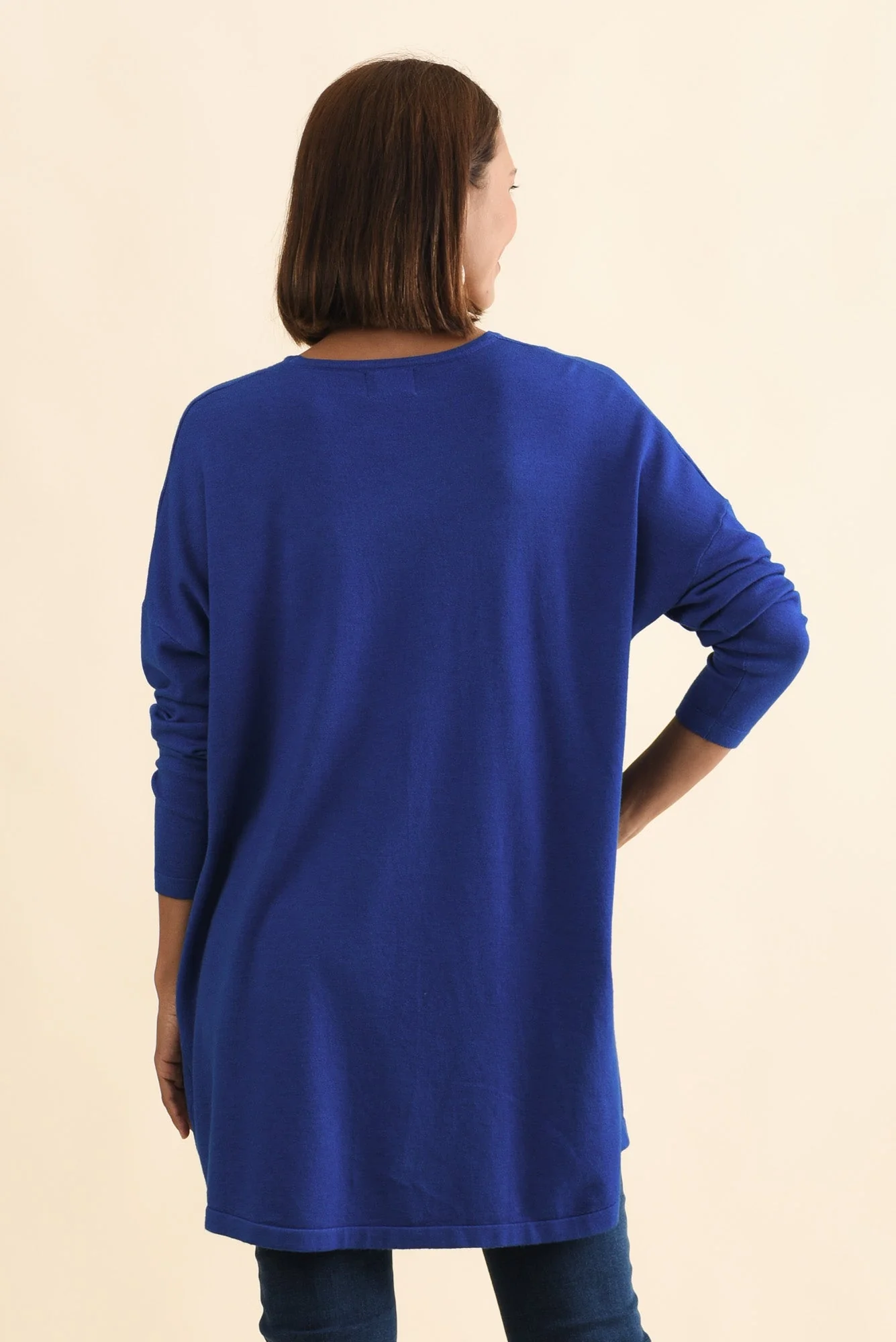 Piper Cobalt V Neck Knit Jumper - Image 4