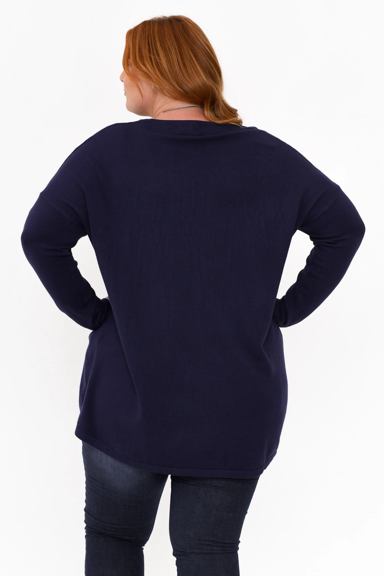 Piper Navy V Neck Knit Jumper - Image 10