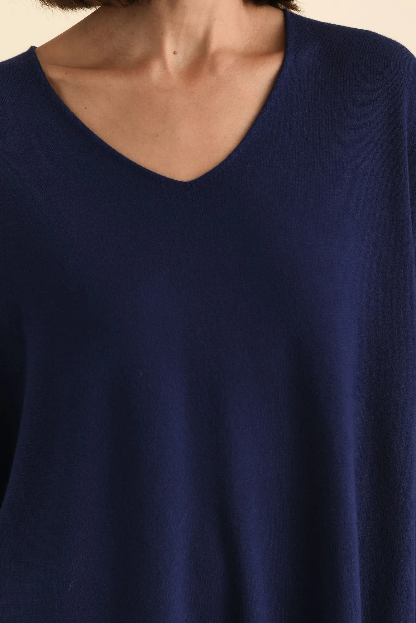 Piper Navy V Neck Knit Jumper - Image 5