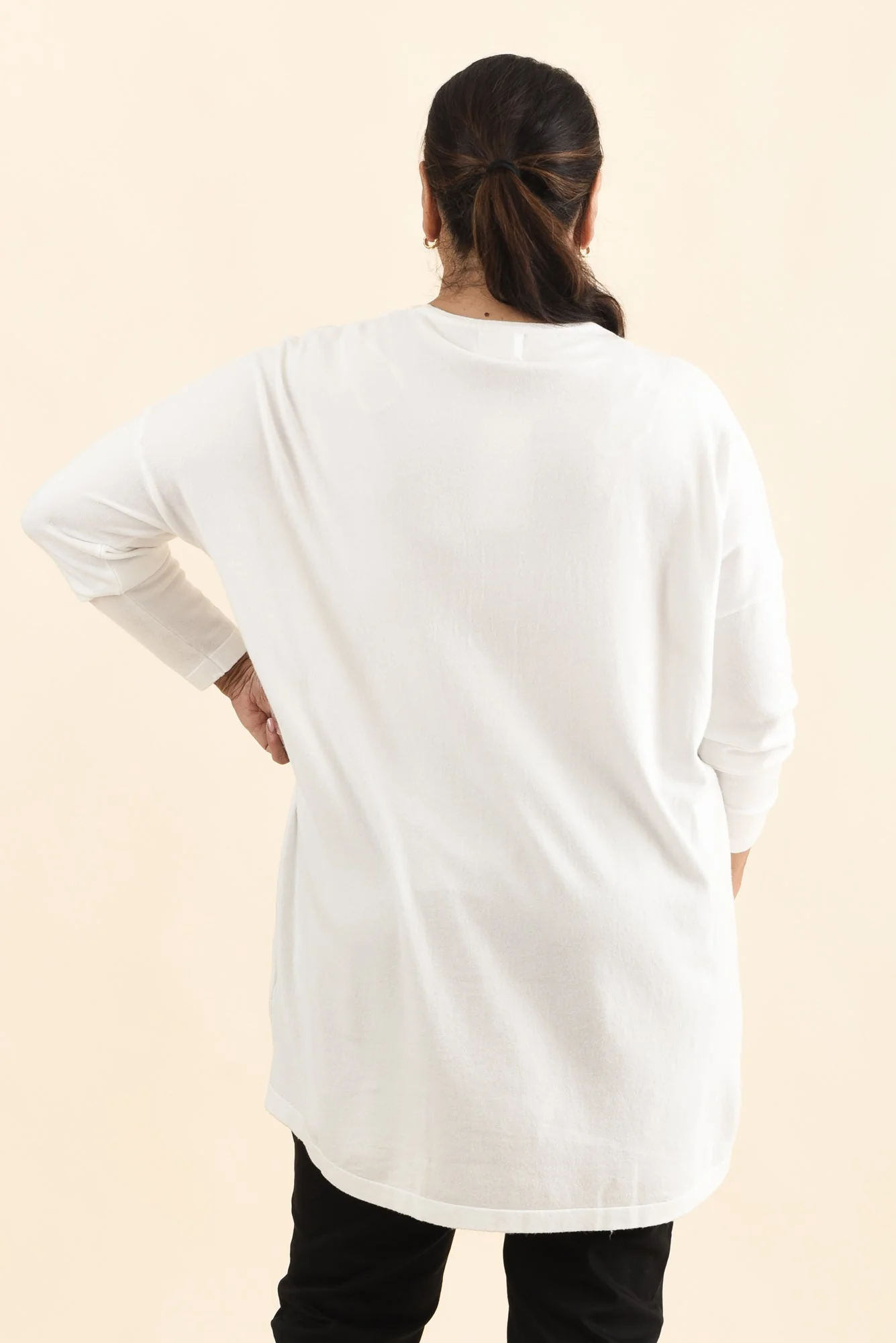Piper White V Neck Knit Sweater - Image 11