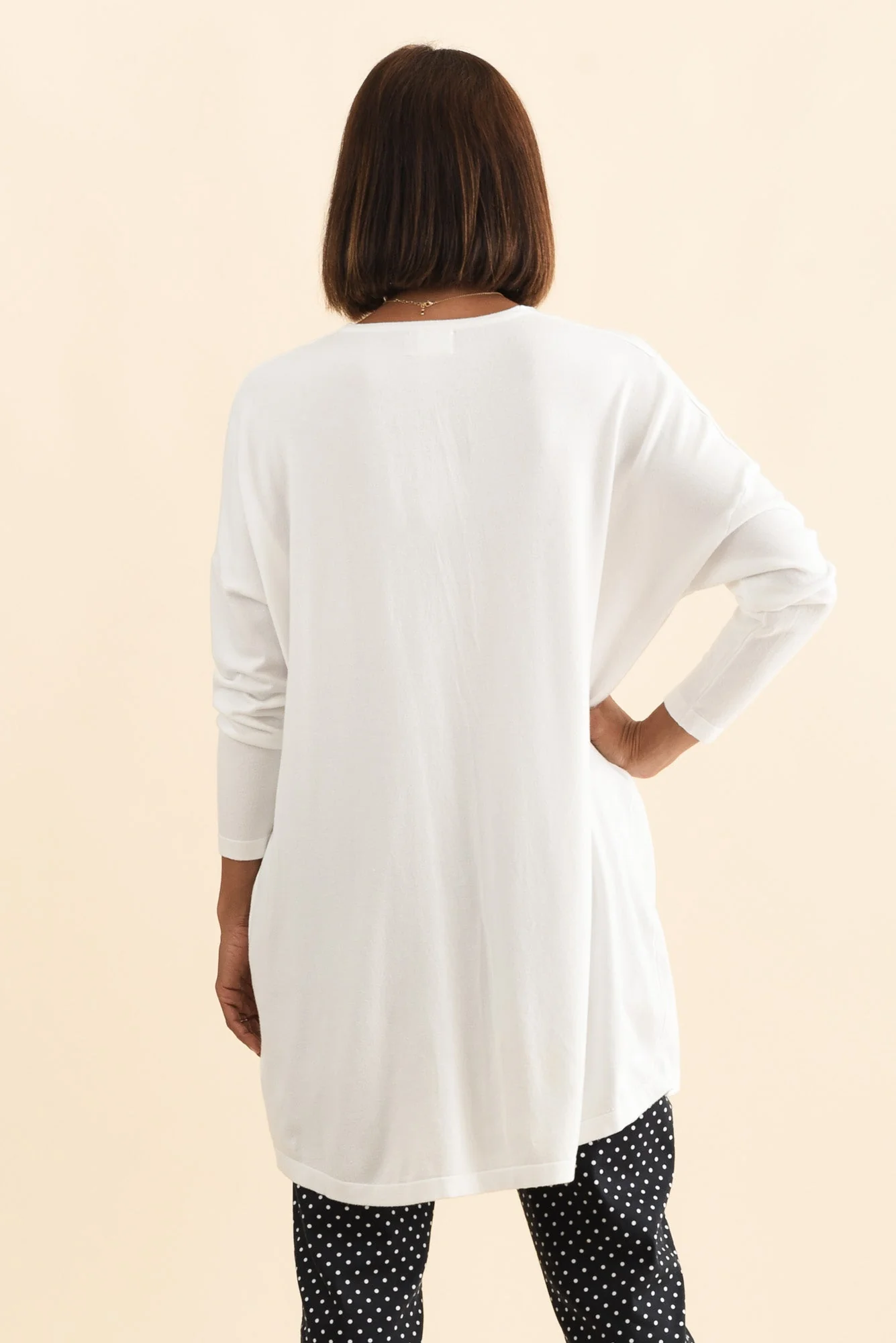 Piper White V Neck Knit Sweater - Image 5