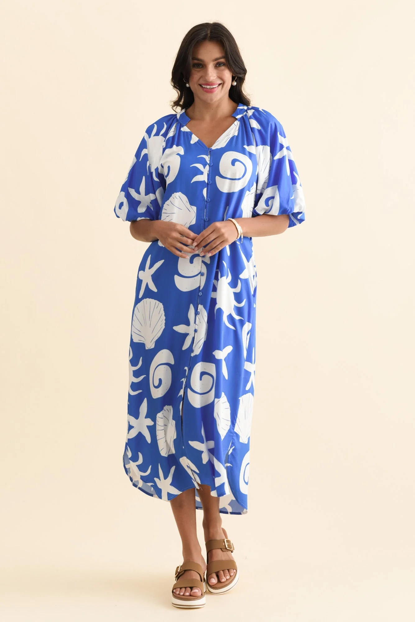 Pippen Cobalt Sea Tie Dress - Image 6