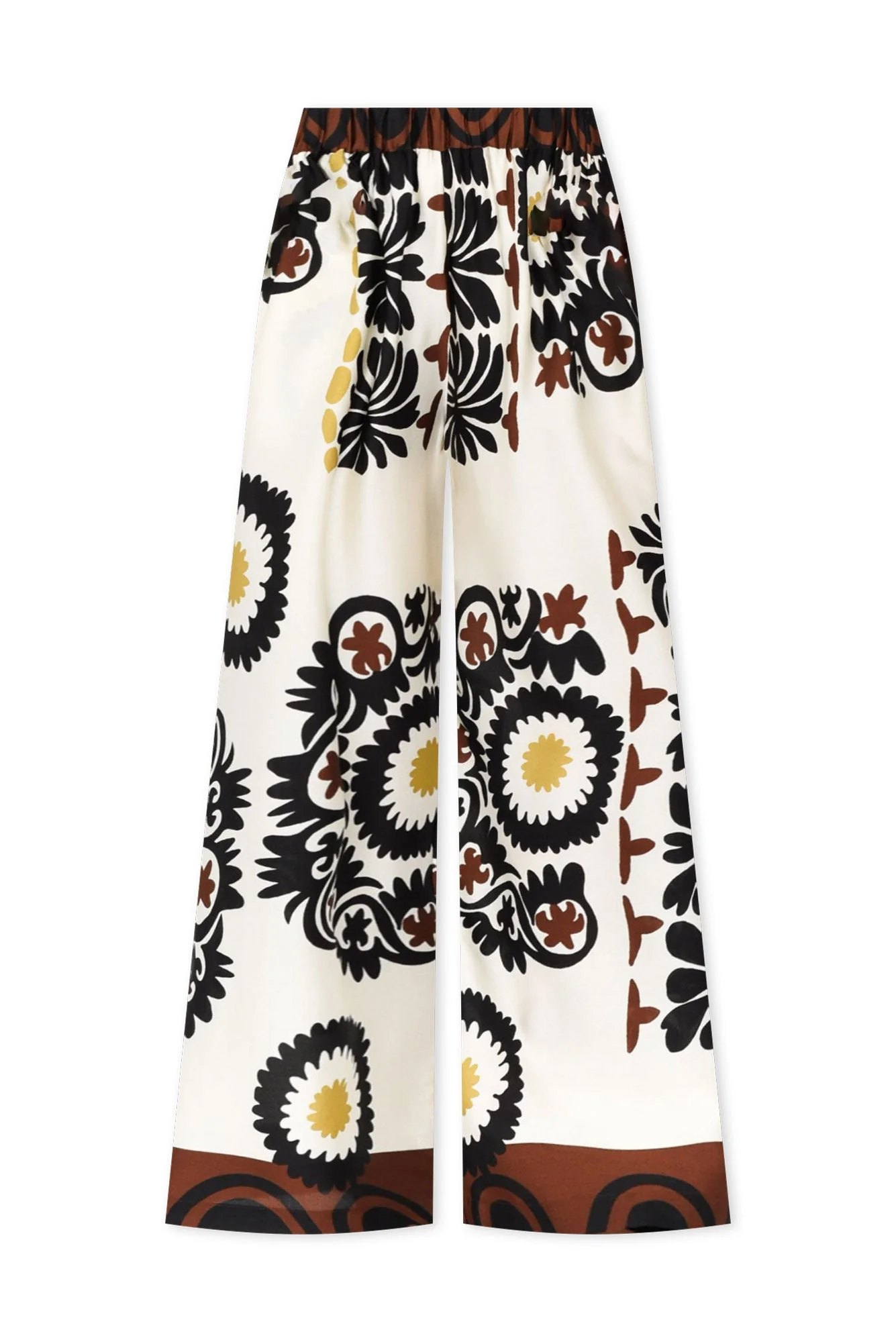 Plato Cream Abstract Wide Leg Pants - Image 2