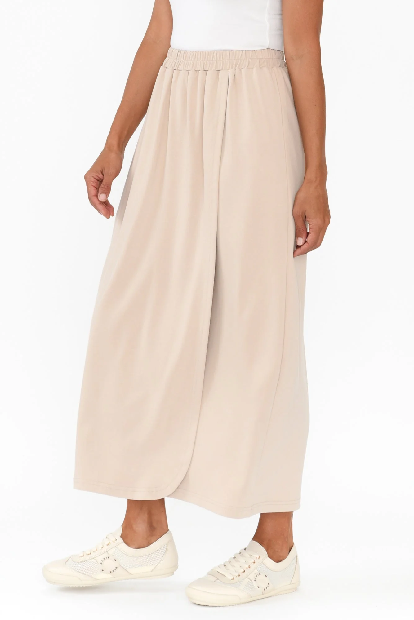 Polly Beige Wrap Pocket Skirt - Image 4