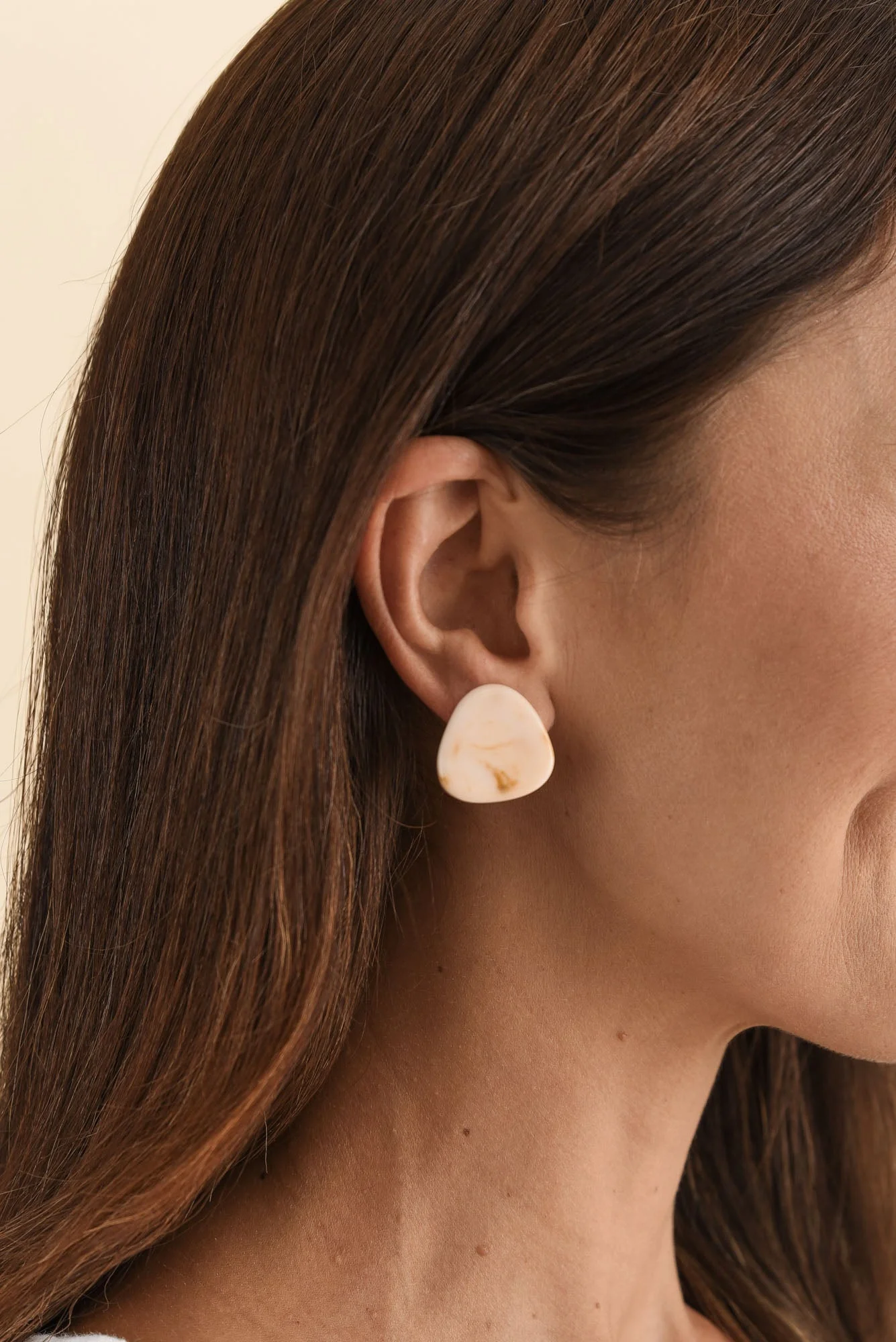 Poppi Natural Stud Earrings - Image 2