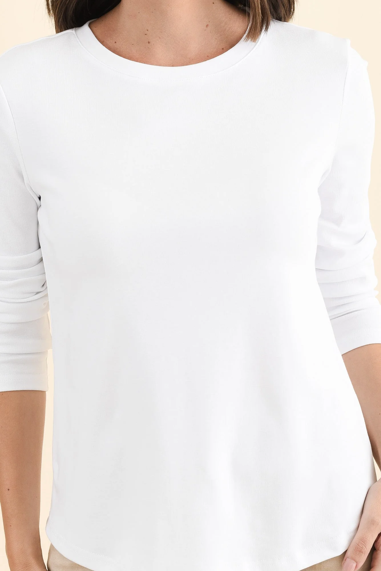 Porter White Cotton Long Sleeve Top - Image 5