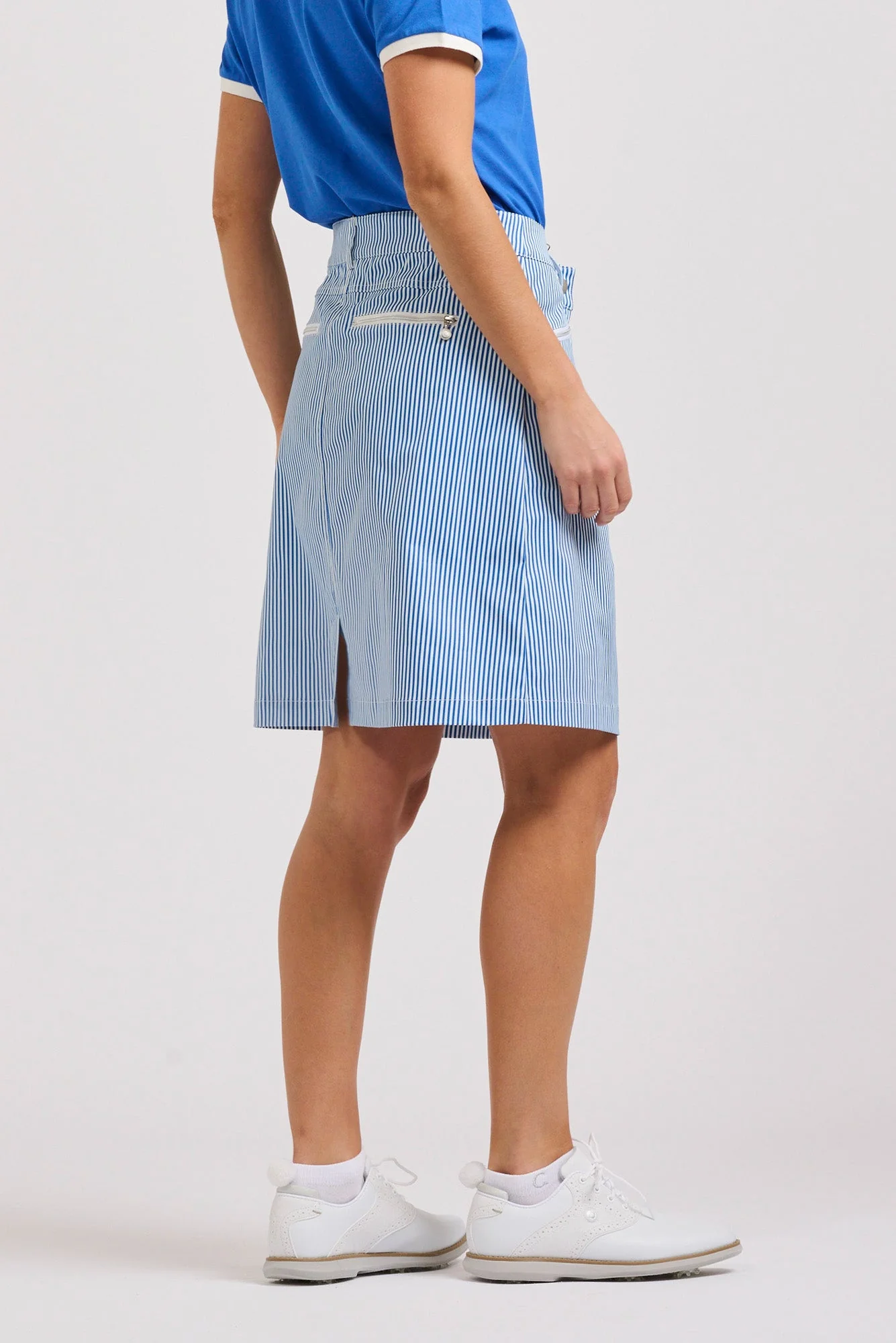 Portsea Blue Stripe Pocket Skort - Image 3