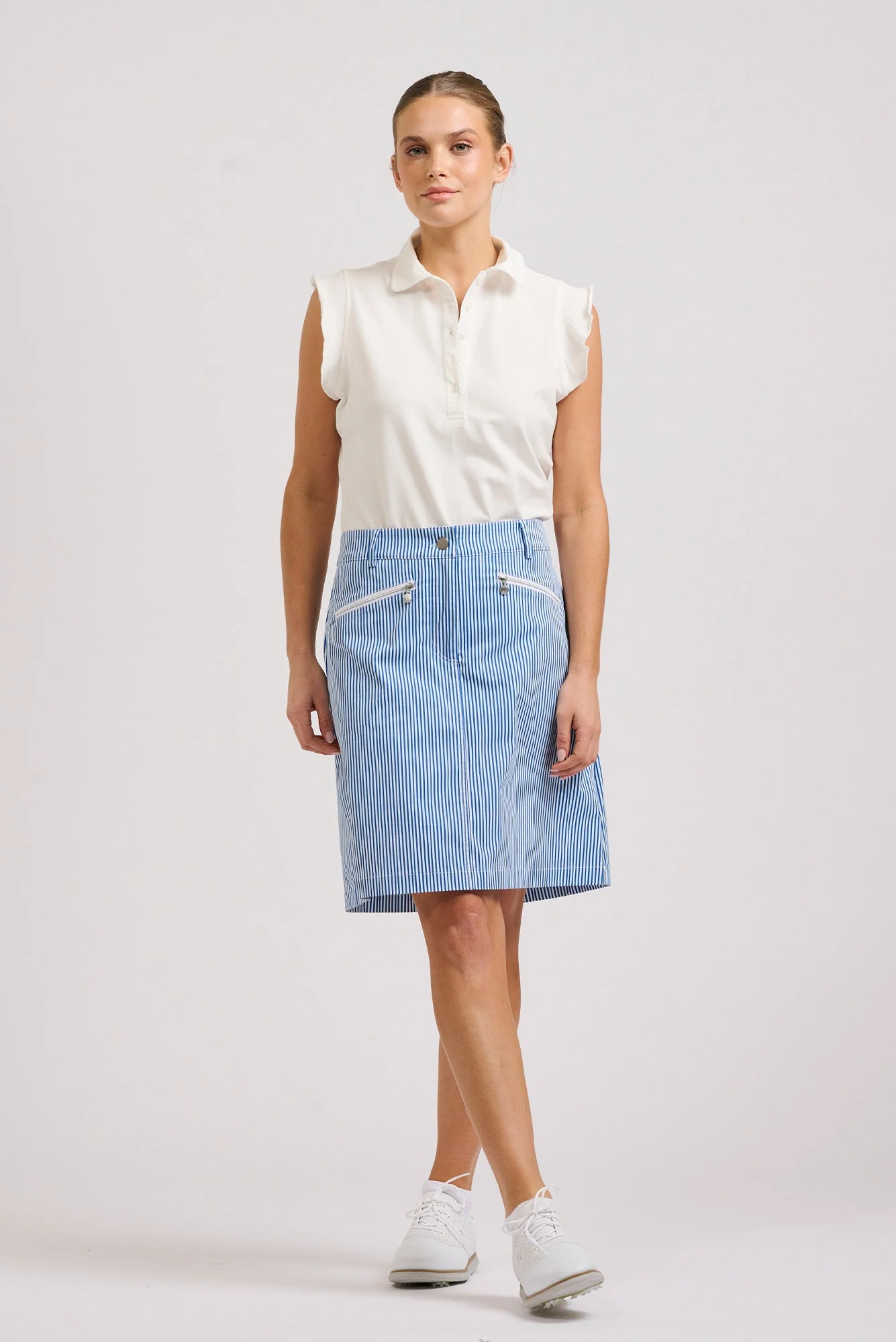 Portsea Blue Stripe Pocket Skort - Image 5