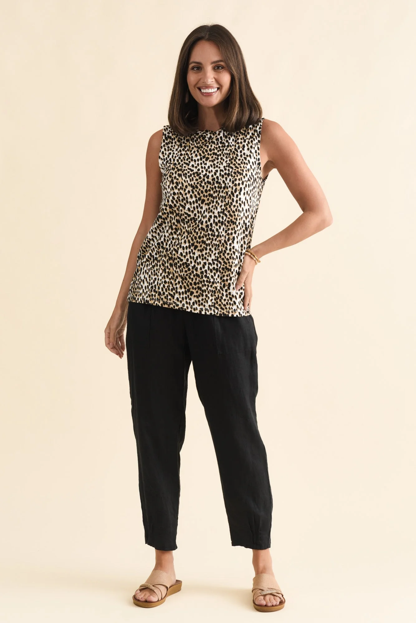 Positano Brown Cheetah Tank - Image 2
