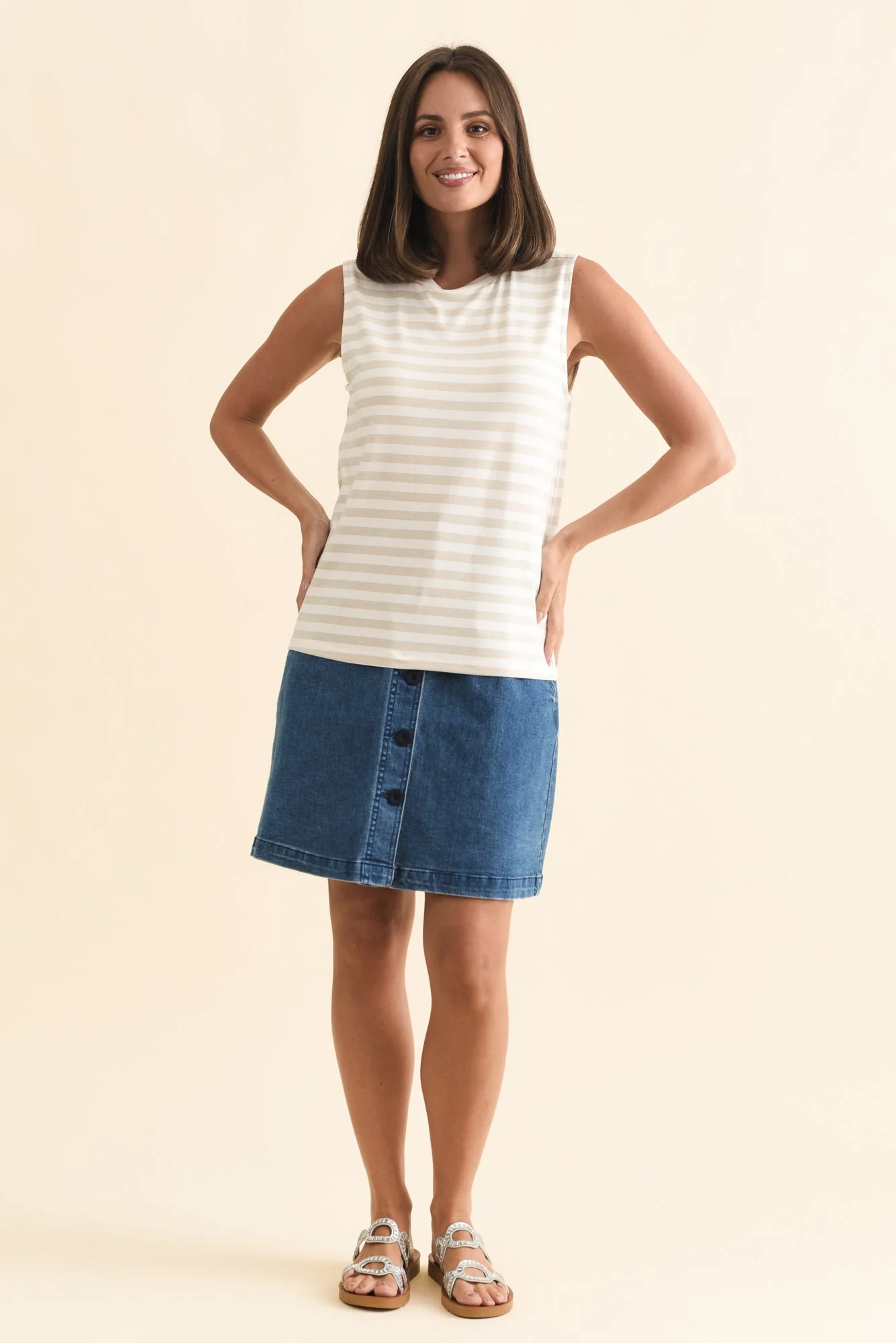 Positano Gold Stripe Tank - Image 6