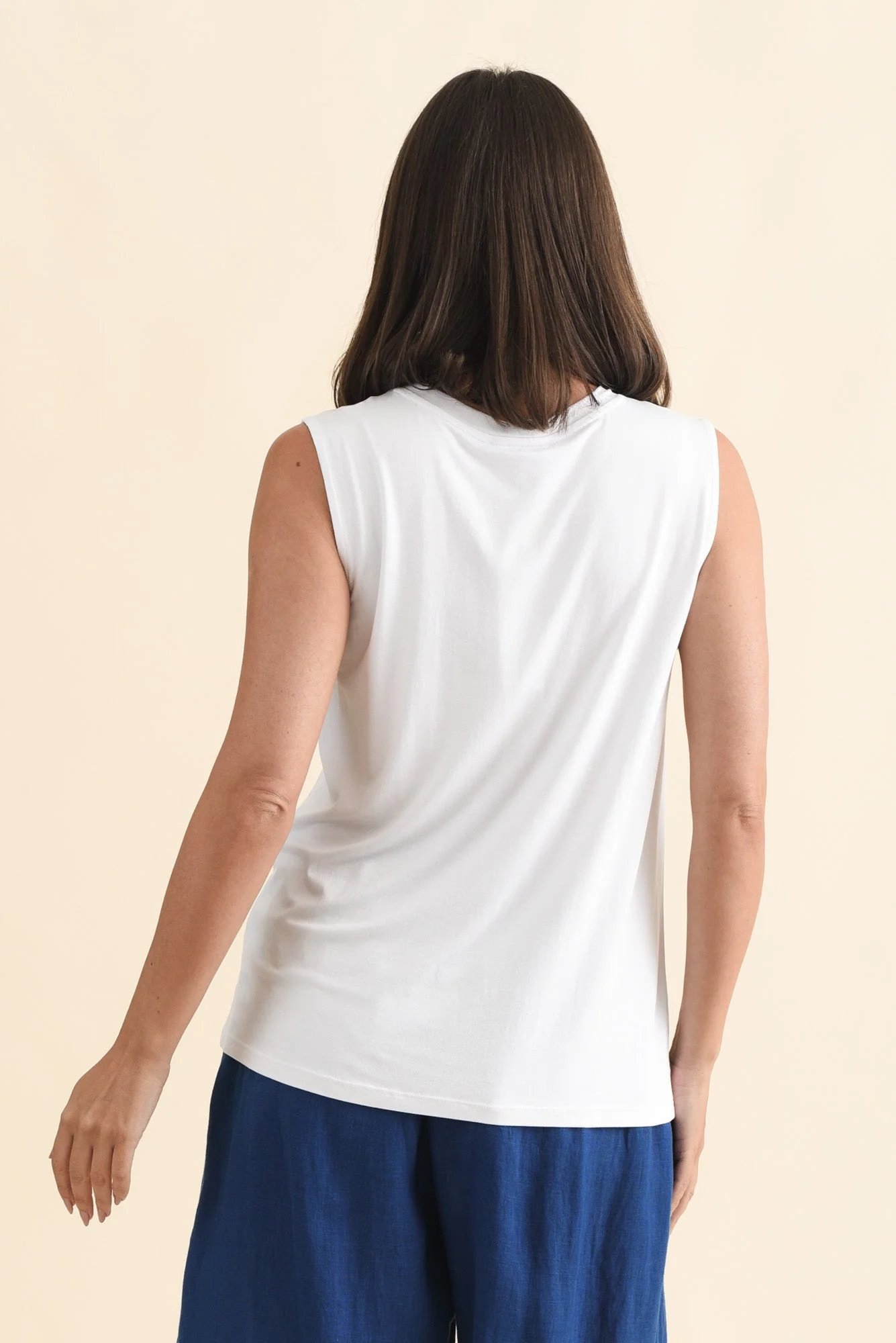 Positano White Tank - Image 4