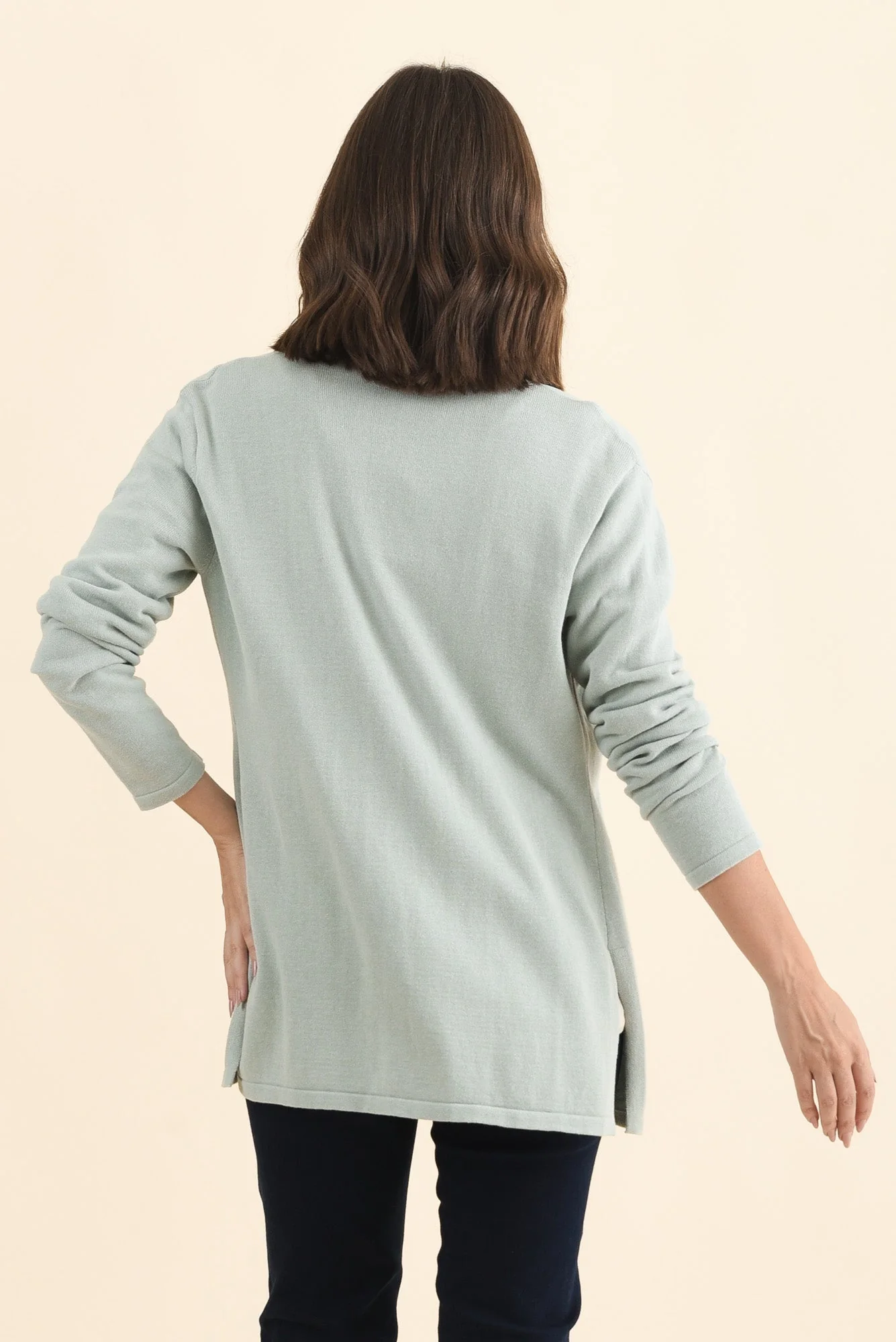 Primrose Mint Cotton Drape Cardigan - Image 5