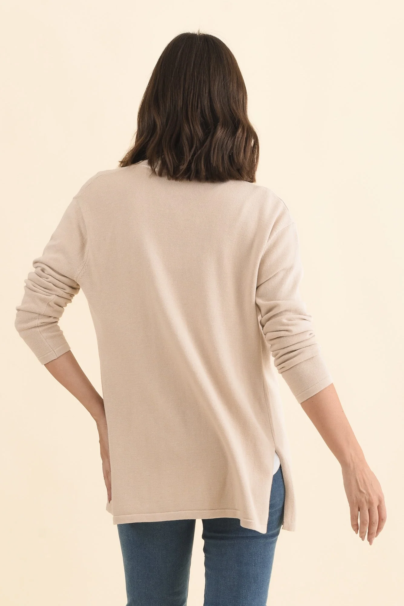 Primrose Natural Cotton Drape Cardigan - Image 5