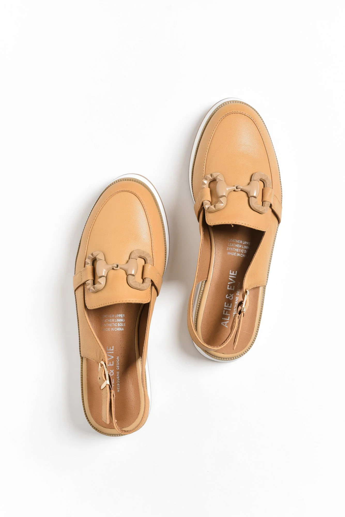 Quantum Camel Leather Slingback Loafer - Image 3