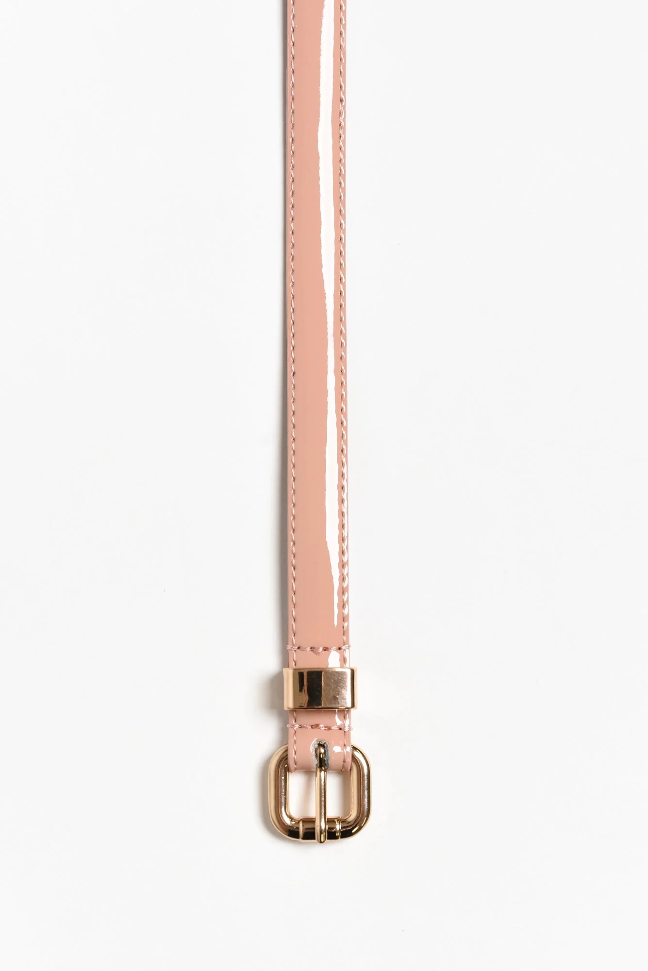 Queens Blush Patent Leather Belt - Image 2