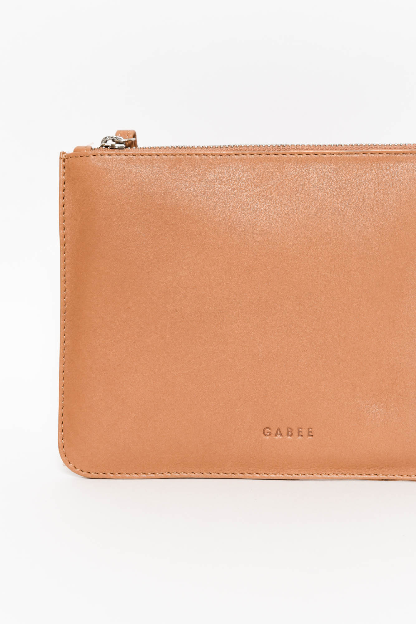 Queens Camel Leather Clutch - Image 2